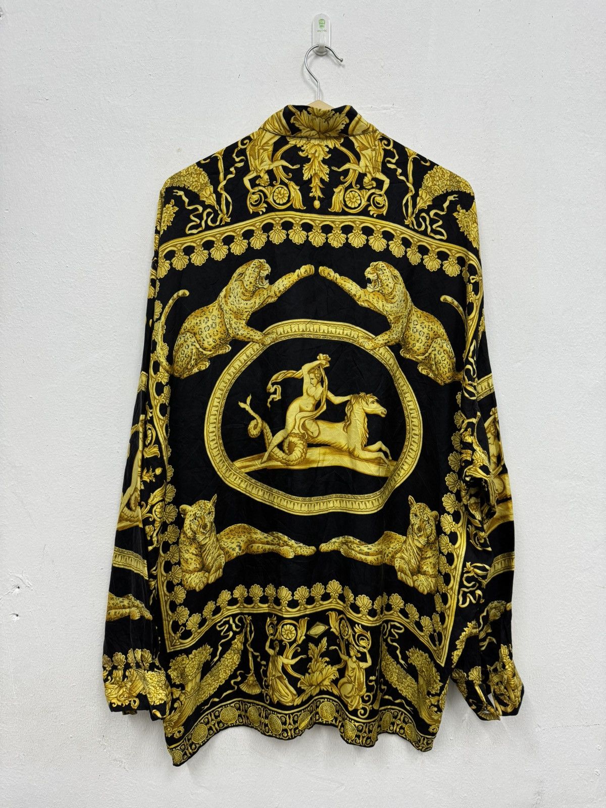 トップス VERSACE V2 Classic VERSACE CLASSIC V2 black gold silk shirt Barocco print size