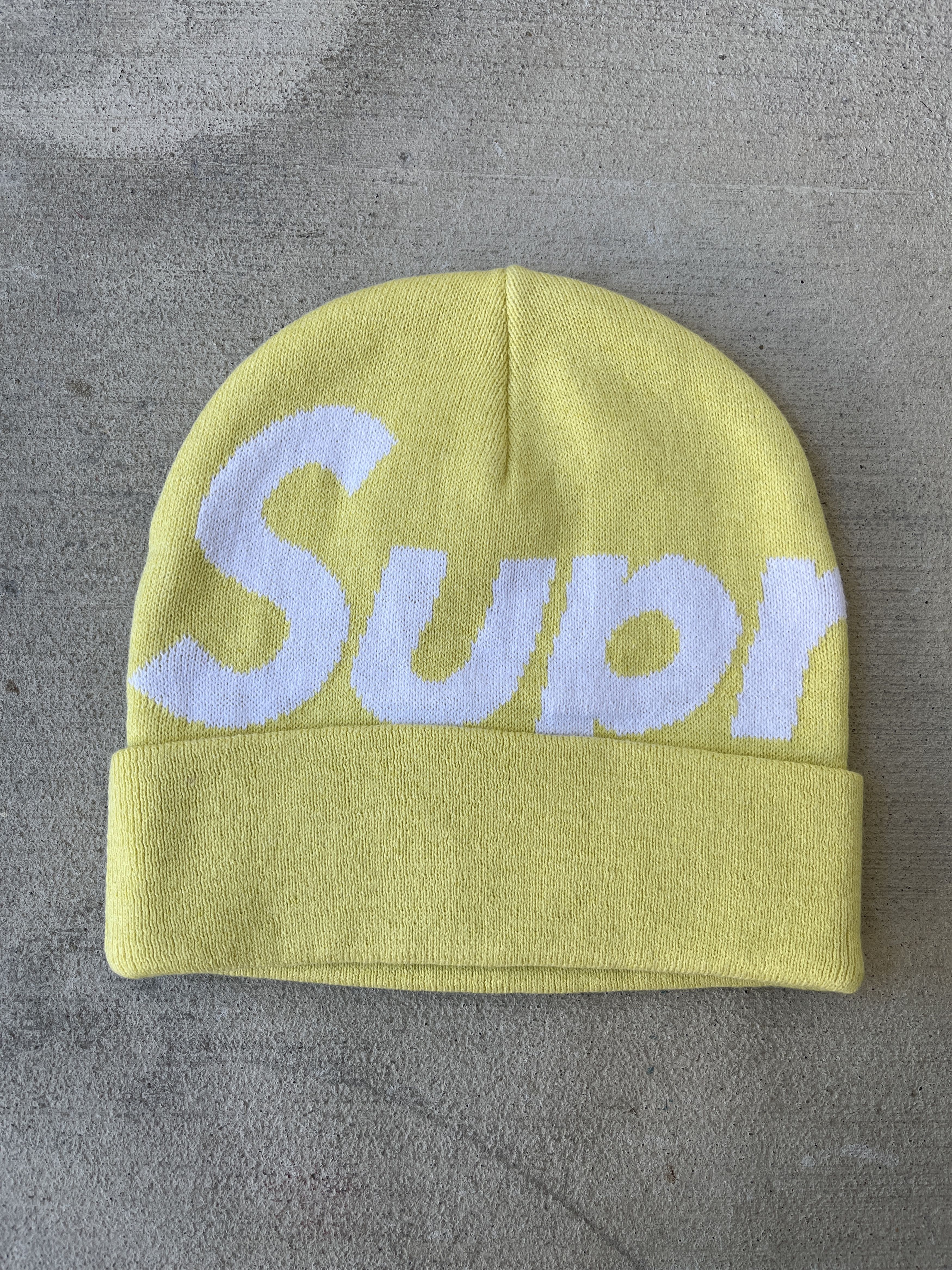 【希少】Supreme Beanie yellow シュプリーム Supreme-New-Era-Box-Logo-