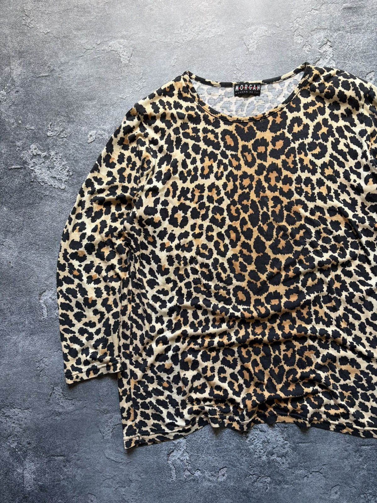 Roberto Cavalli Vintage Morgan De Toi Y2K Leopard Print Long Sleeve Top Size L / US 10 / IT 46 - 2 Thumbnail