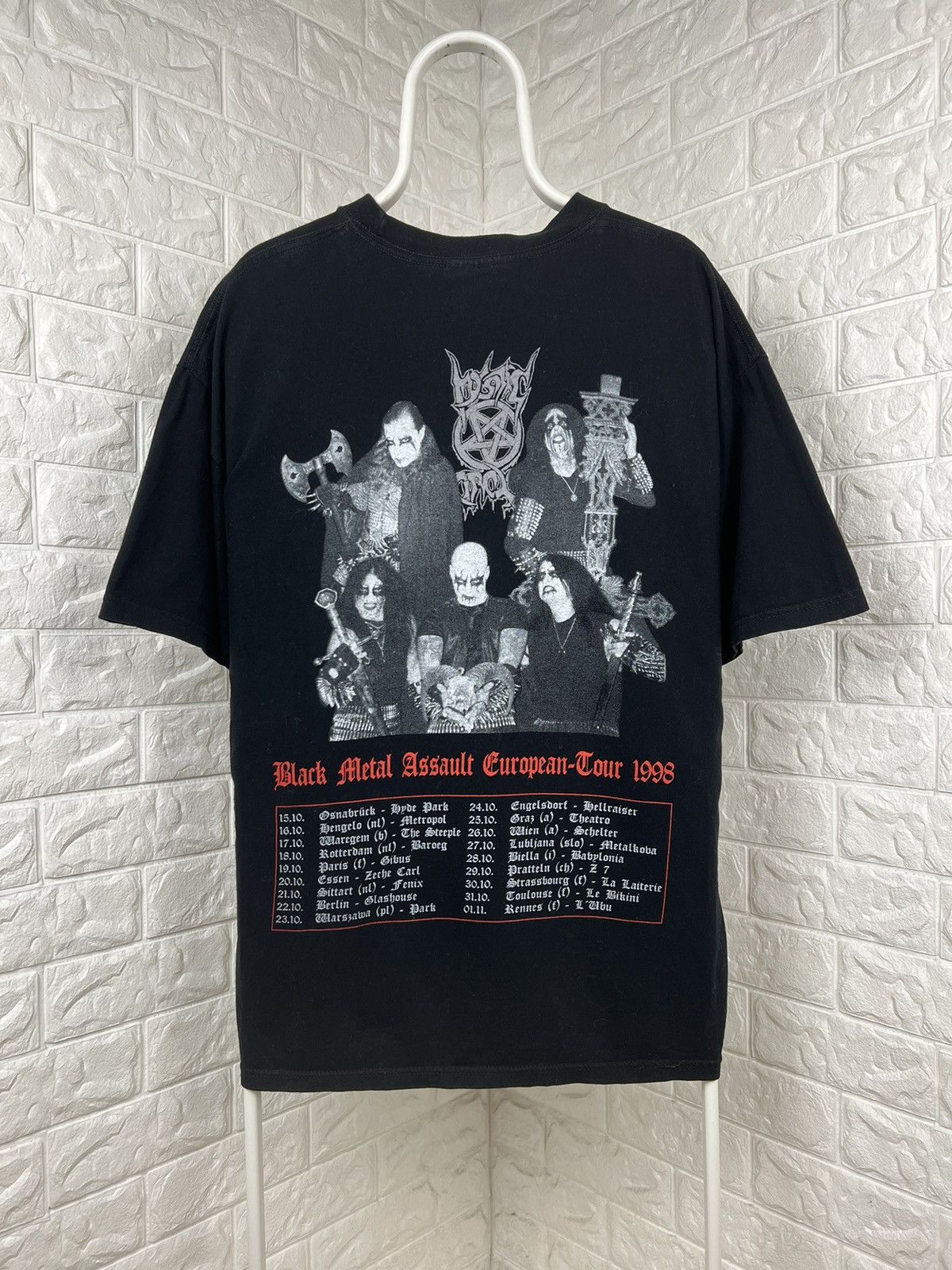 Band Tees × Vintage Black Metal Mystic Circle 1999 Vintage Tee Burzum Size US XL / EU 56 / 4 - 2 Thumbnail