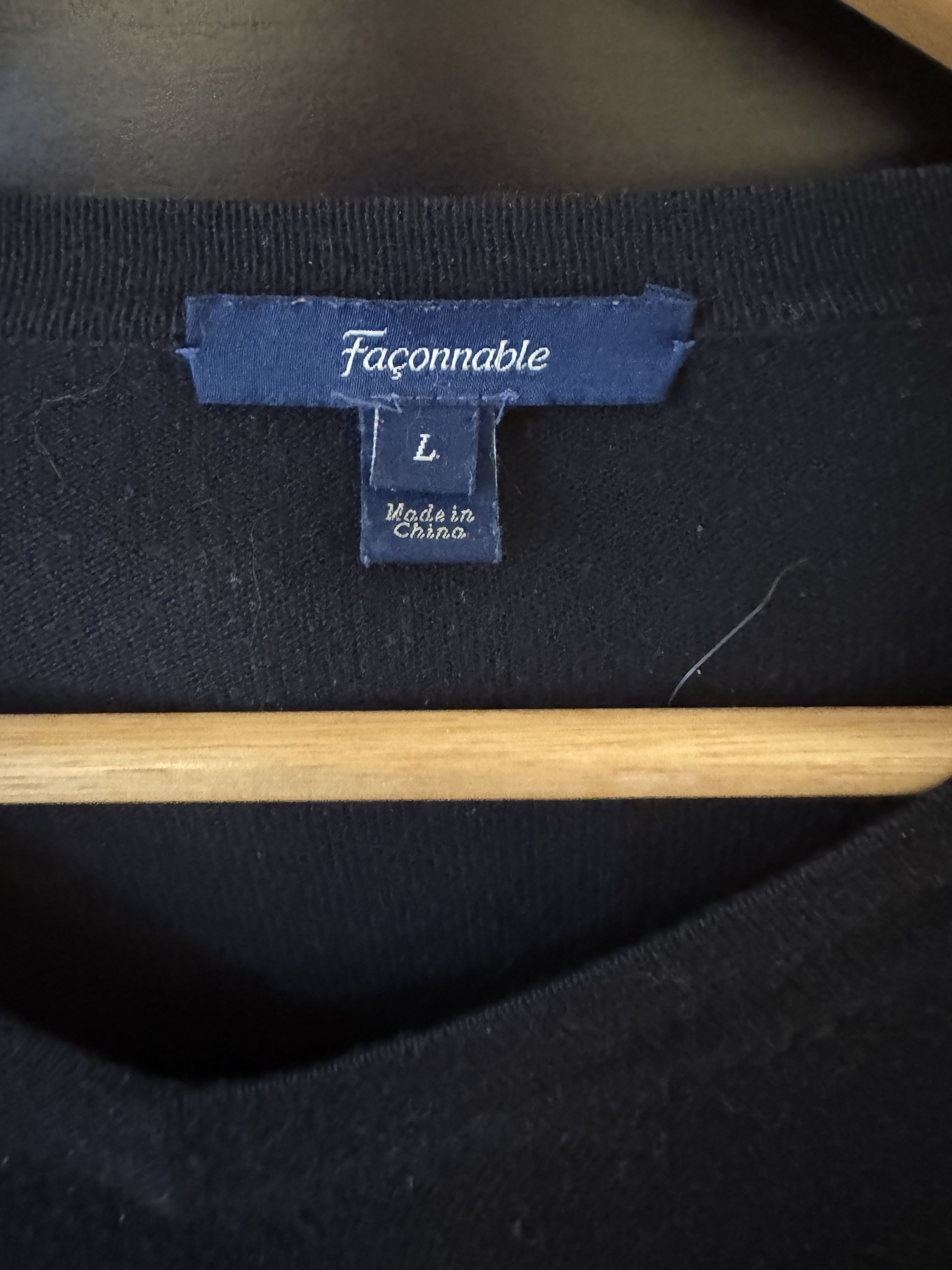 Faconnable Faconnable V-Neck Cotton Sweater. US Size L Size US L / EU 52-54 / 3 - 1 Thumbnail