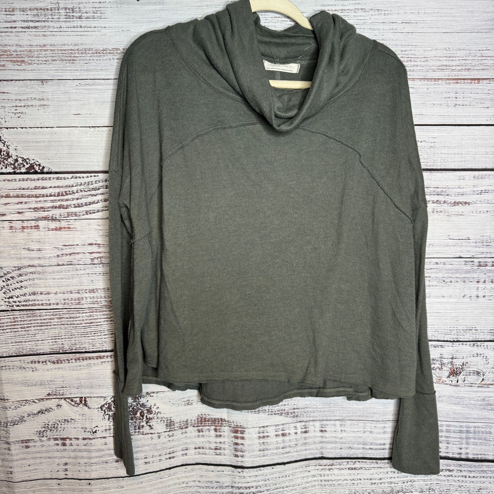 Free People Free People Beach Cocoon Cowl Neck Top - Green - SM Size S / US 4 / IT 40 - 2 Thumbnail