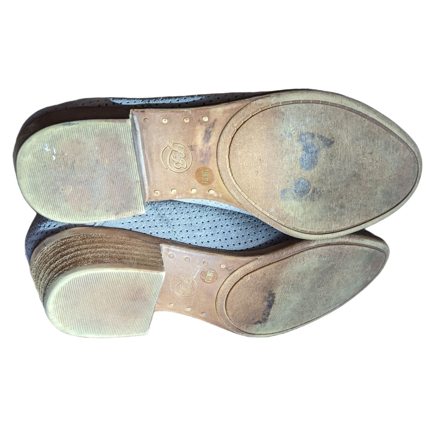 Lucky Brand Lucky Brand Baley Ankle Perforated Gray Suede Booties Size US 7.5 / IT 37.5 - 6 Thumbnail