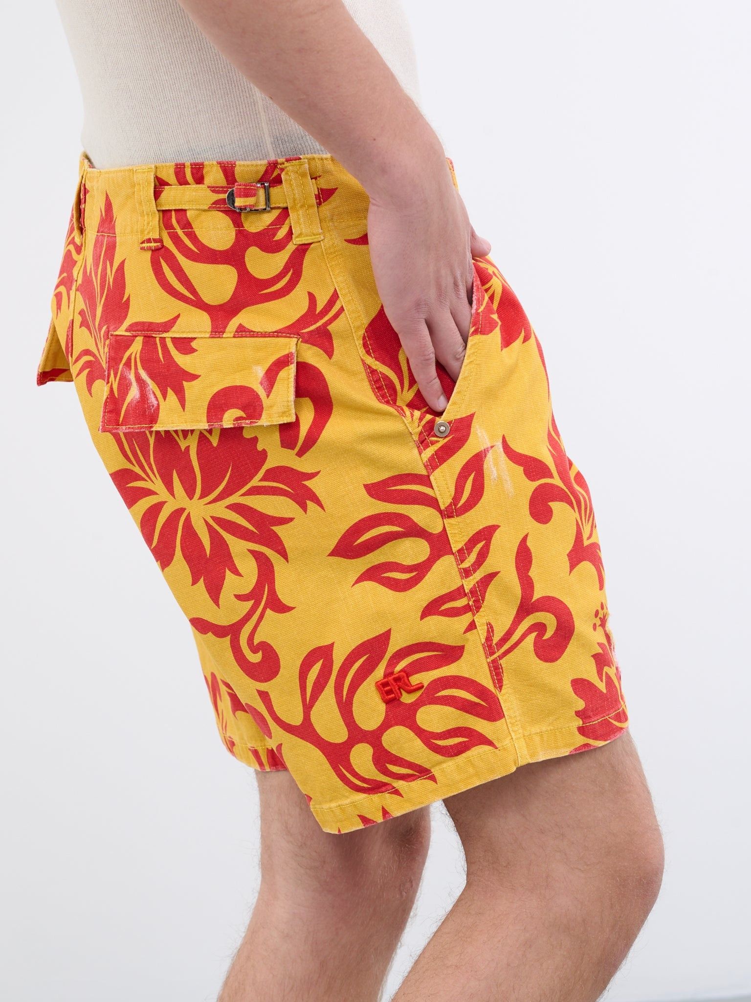 ERL o1y0125 Denim Short in Yellow/Red Size US 32 / EU 48 - 5 Thumbnail