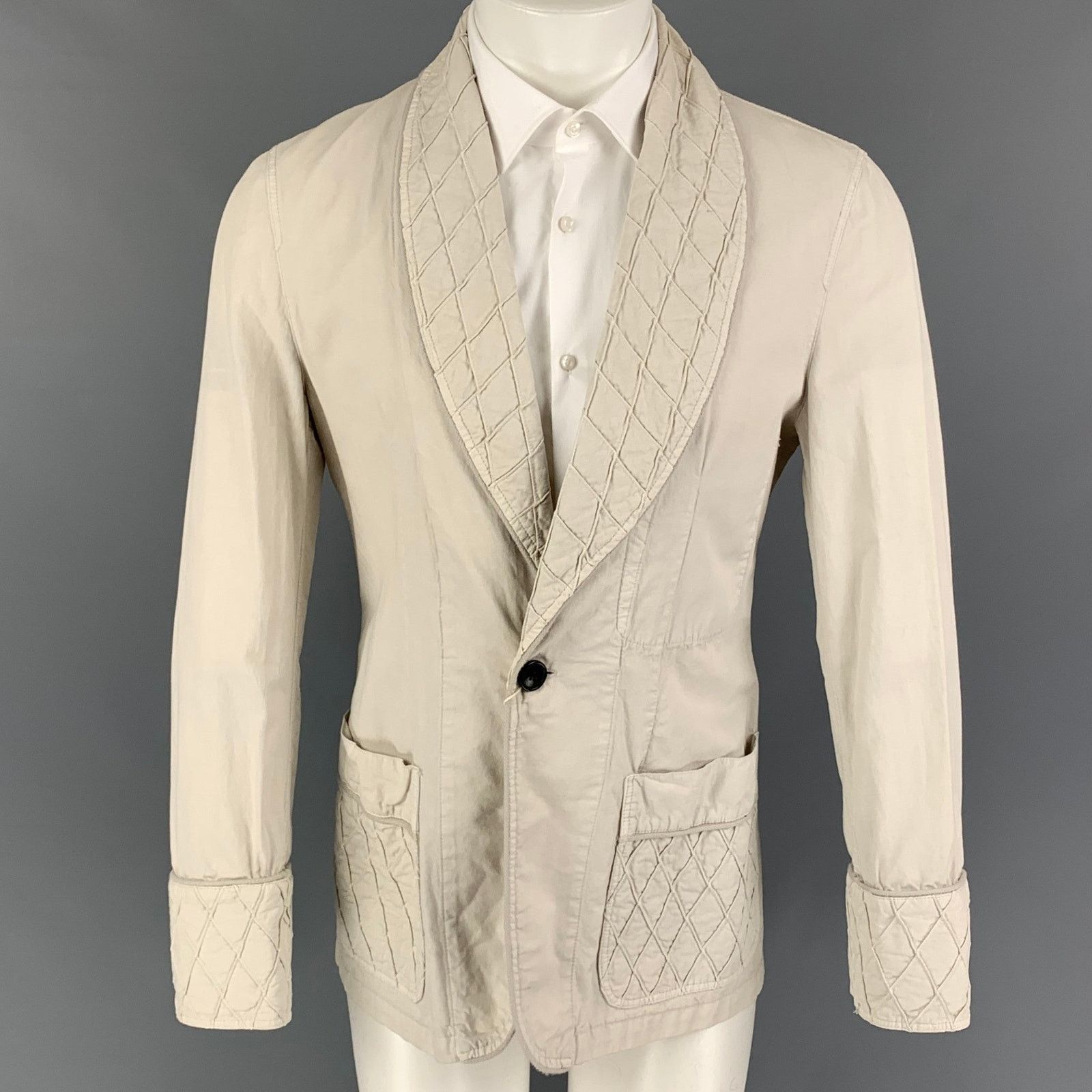 Viktor & Rolf VIKTOR & ROLF Size 36 Off White Cotton Single Button Jacket Size US S / EU 44-46 / 1 - 1 Thumbnail