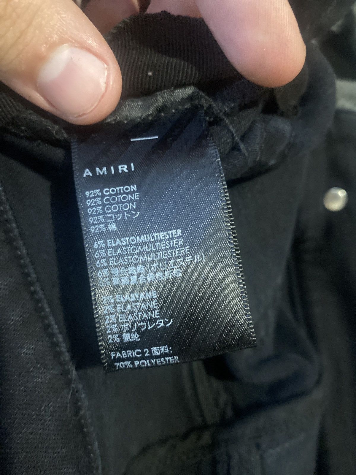 Amiri × Vintage Amiri staggered logo aged skinny jeans Size US 29 - 10 Thumbnail