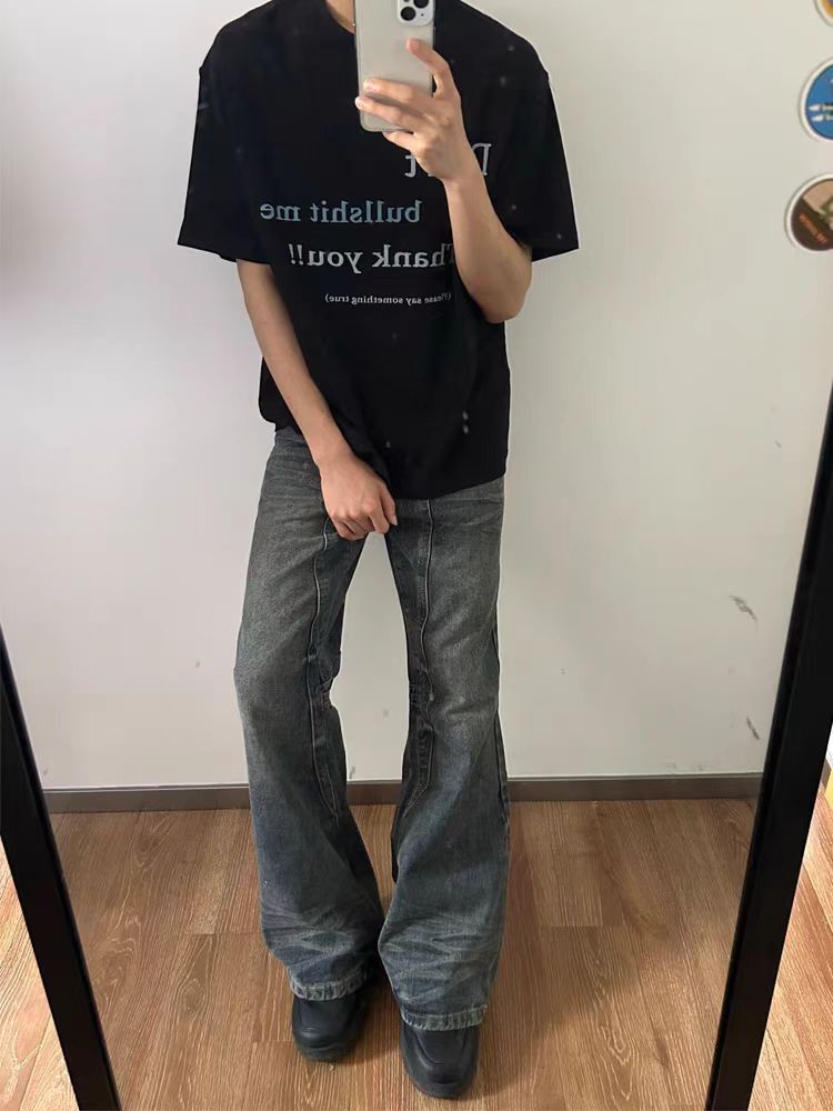 Designer × Jean × Vintage Street Vintage Rock Y2K Micro Flare Jeans Size US 28 / EU 44 - 4 Thumbnail
