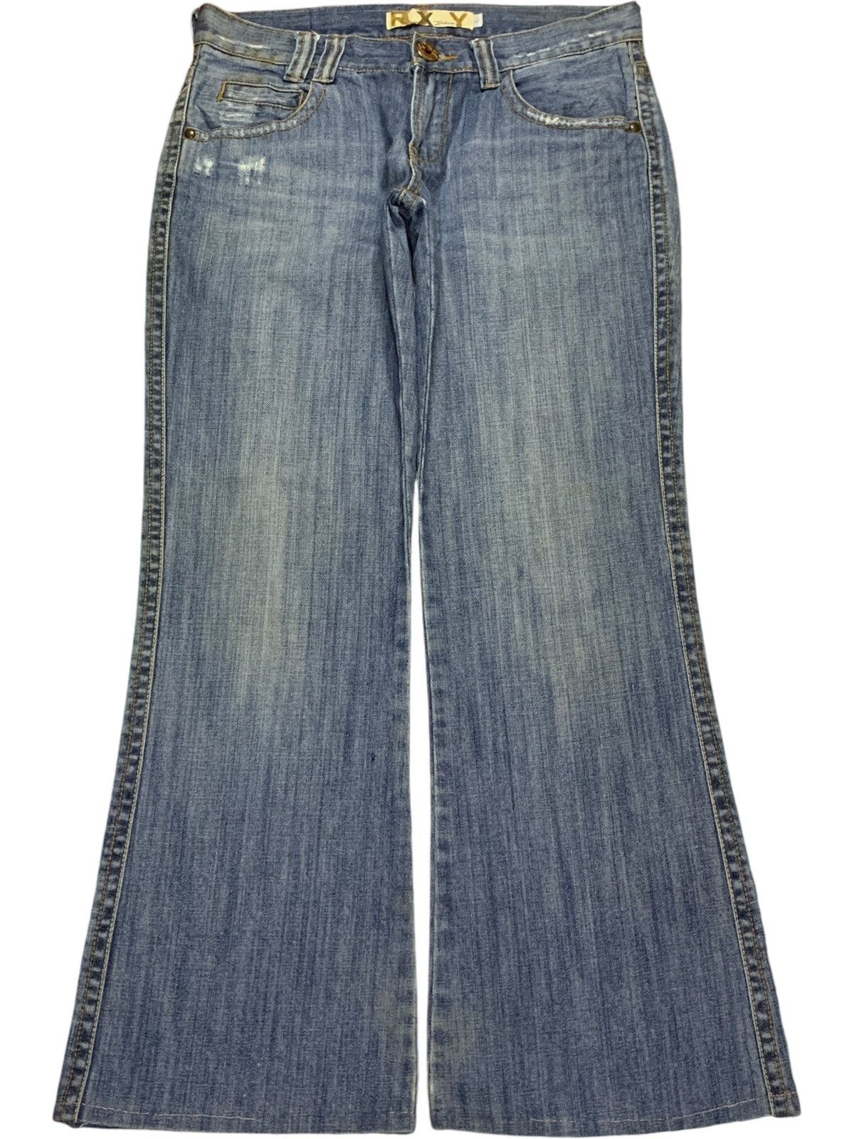 Japanese Brand Vintage Japanese Brand Blue Wash Flare Style Jeans Size 32" / US 10 / IT 46 - 1 Thumbnail