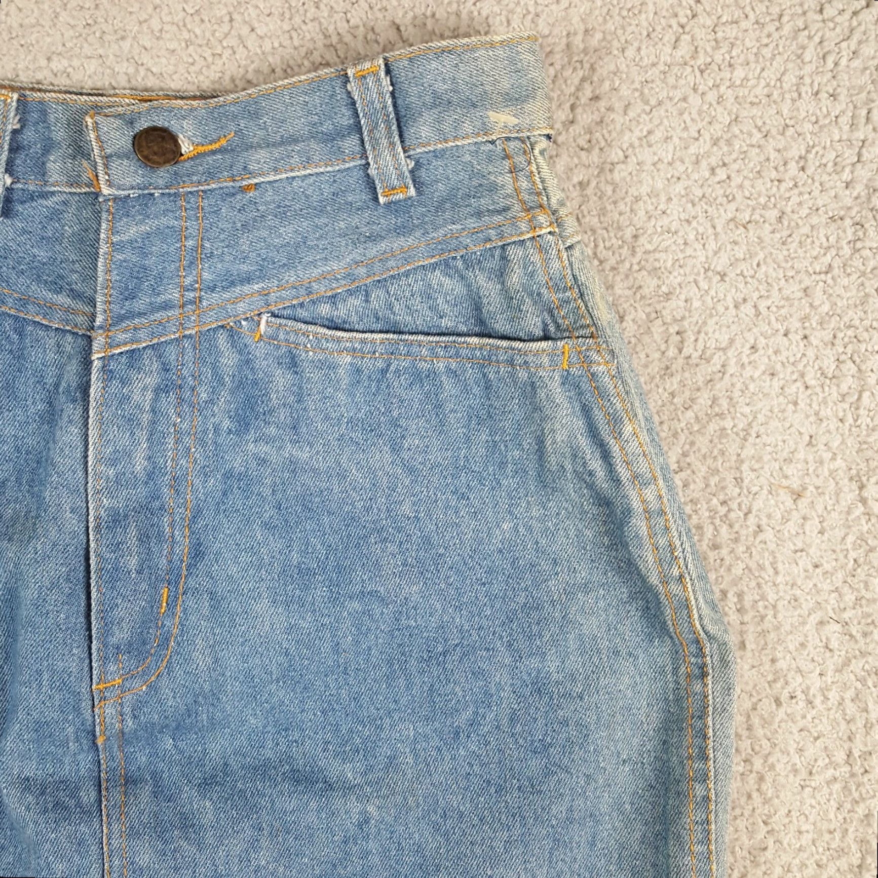 Denime VINTAGE Western Denim Jean Jort Women's Size 8 Cowgirl Straight Pencil Skirt Size 30" / US 8 / IT 44 - 3 Thumbnail