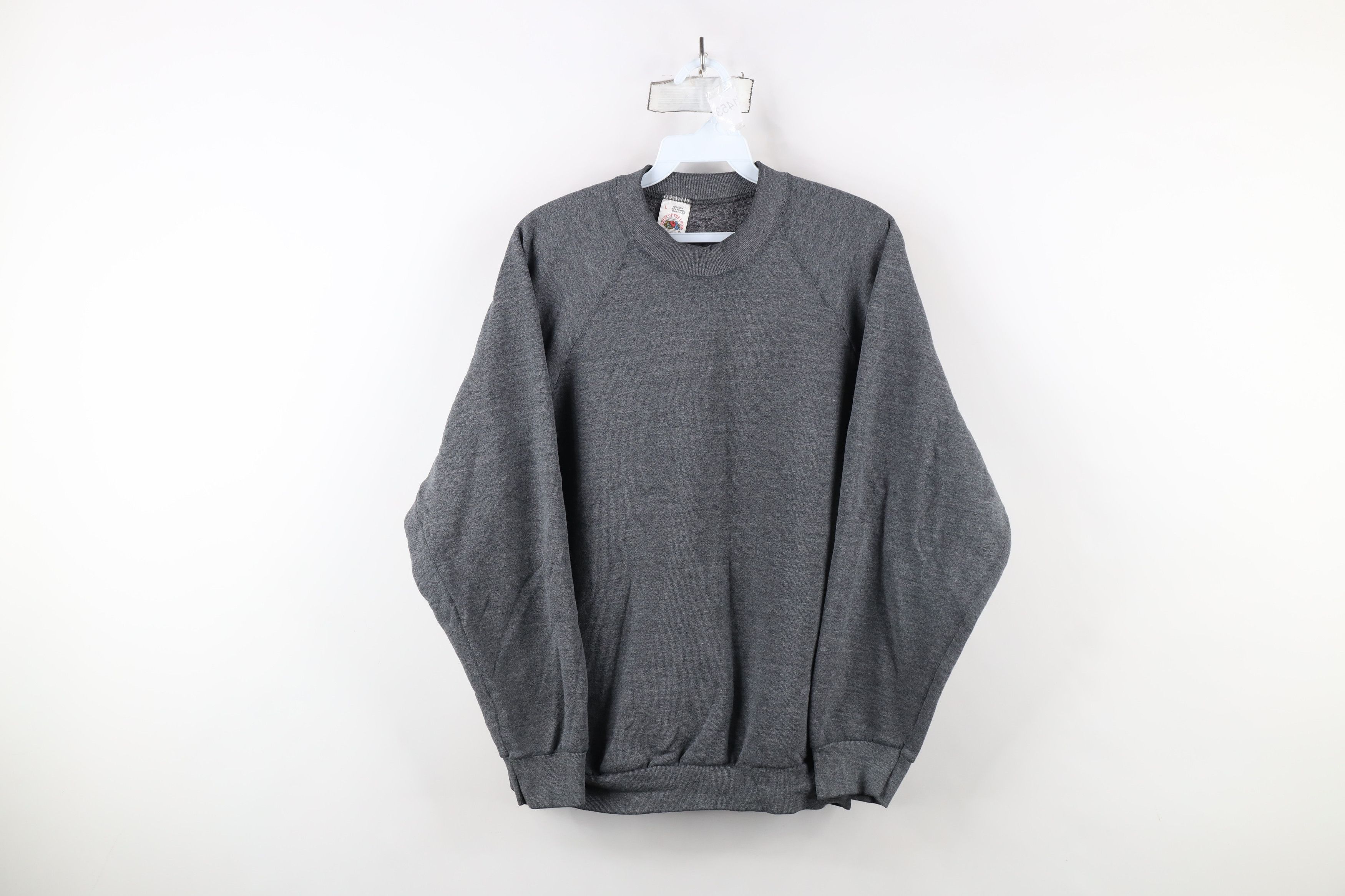 Vintage Vintage 80s 90s Streetwear Blank Crewneck Sweatshirt USA Size US L / EU 52-54 / 3 - 1 Thumbnail