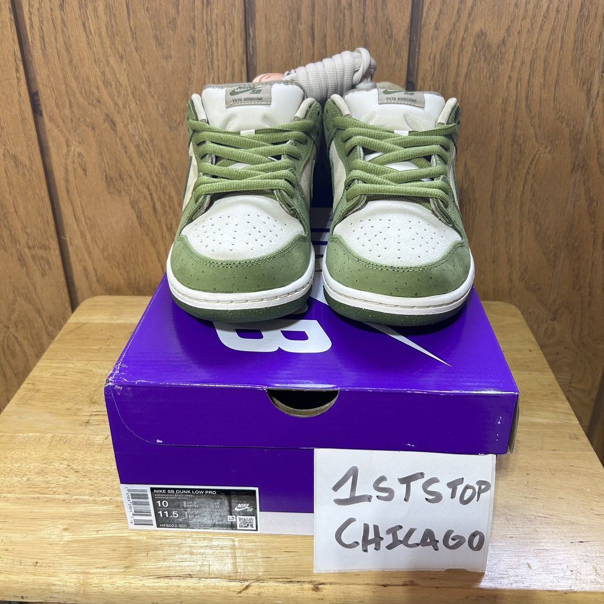 Nike × Nike SB × Yuto Horigome Nike SB Dunk Low Yuto Horigome Matcha Size 10 HF8022-300 NEW Size US 10 / EU 43 - 2 Thumbnail