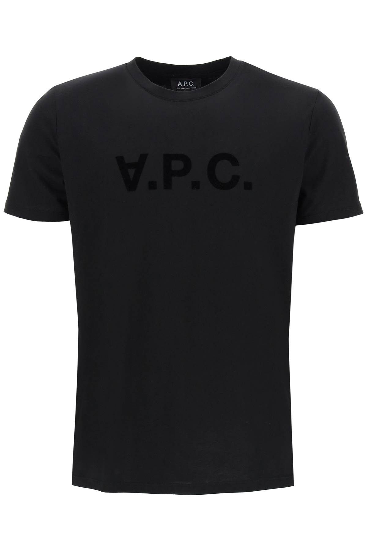 A.P.C. A.p.c. flocked vpc logo tshirt Grailed