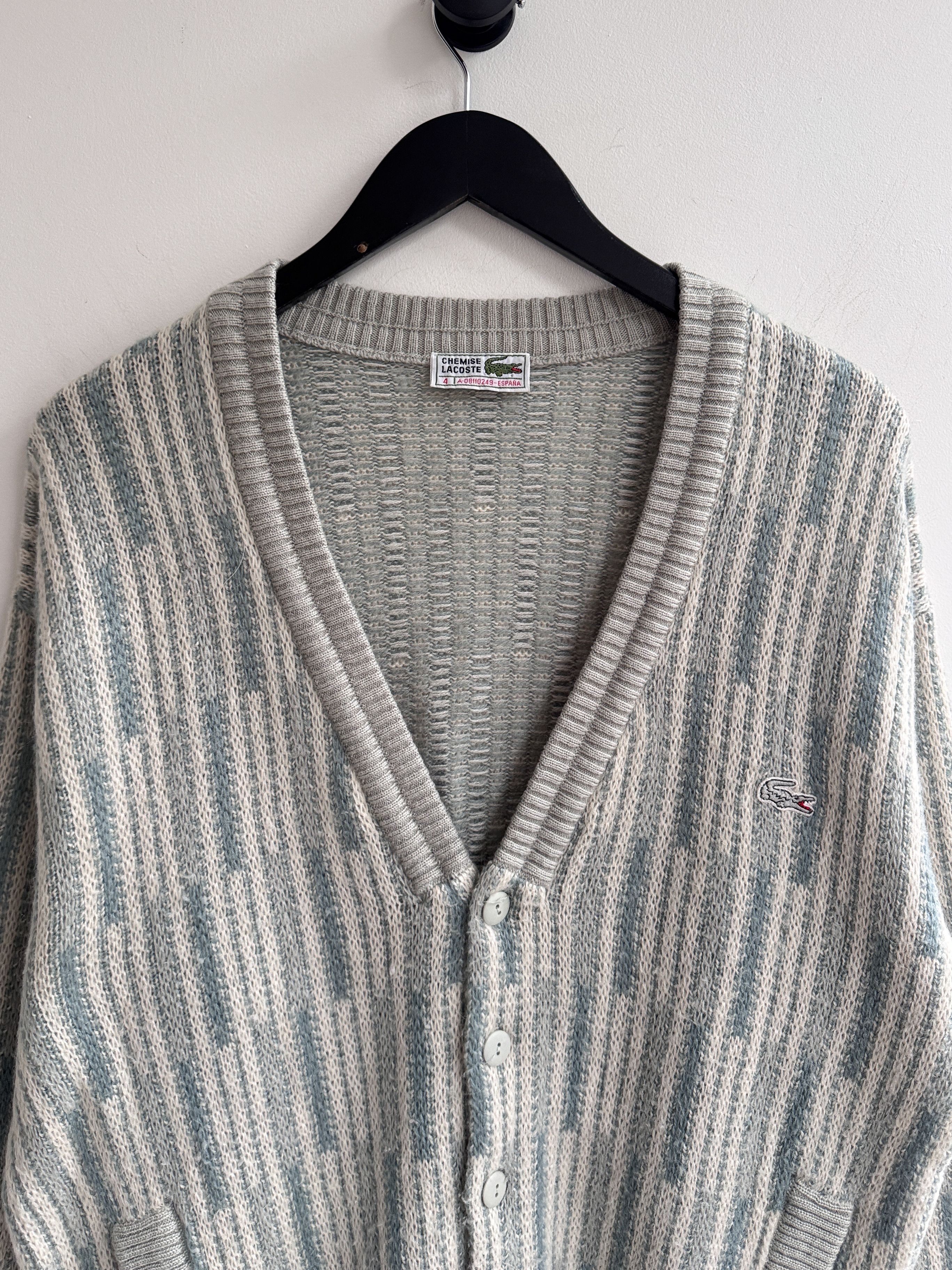 Lacoste Vintage Lacoste Chemise Knit Cardigan Sweater Size US M / EU 48-50 / 2 - 2 Thumbnail