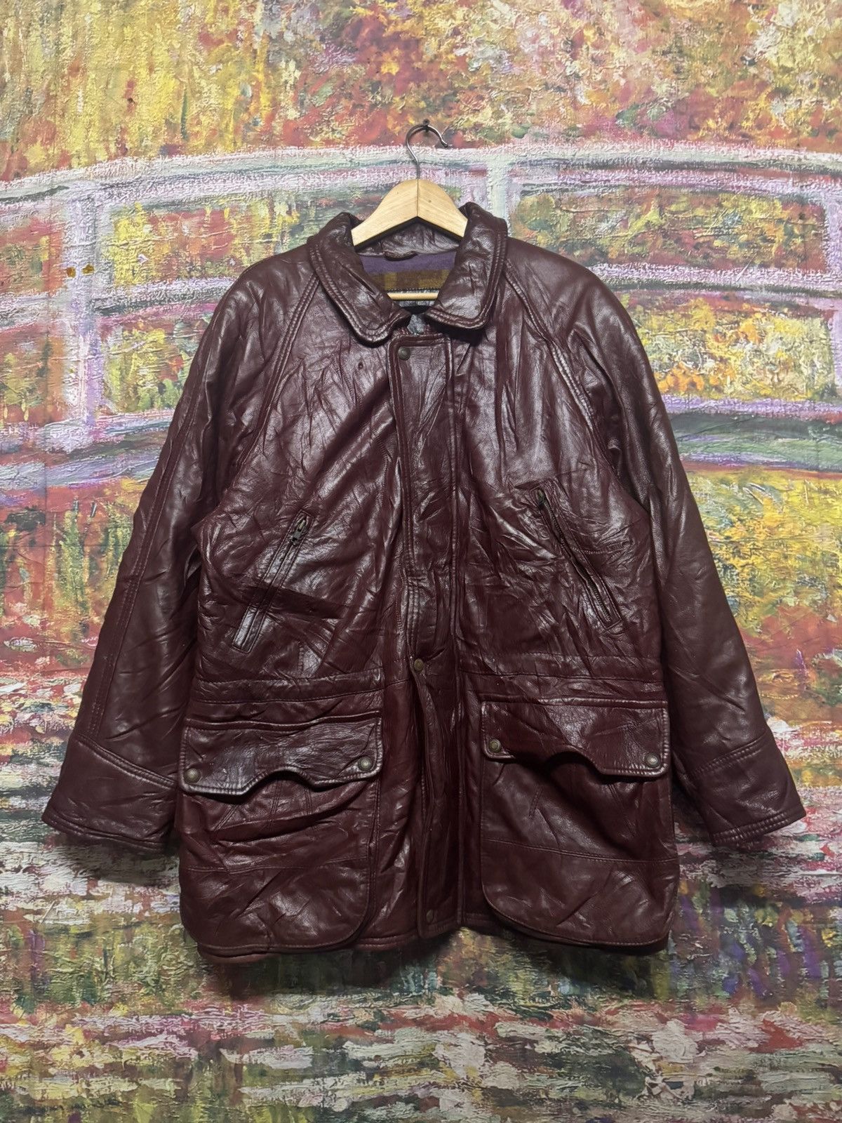 Valentino Vintage Valentino Lether Jacket Size US XL / EU 56 / 4 - 1 Thumbnail