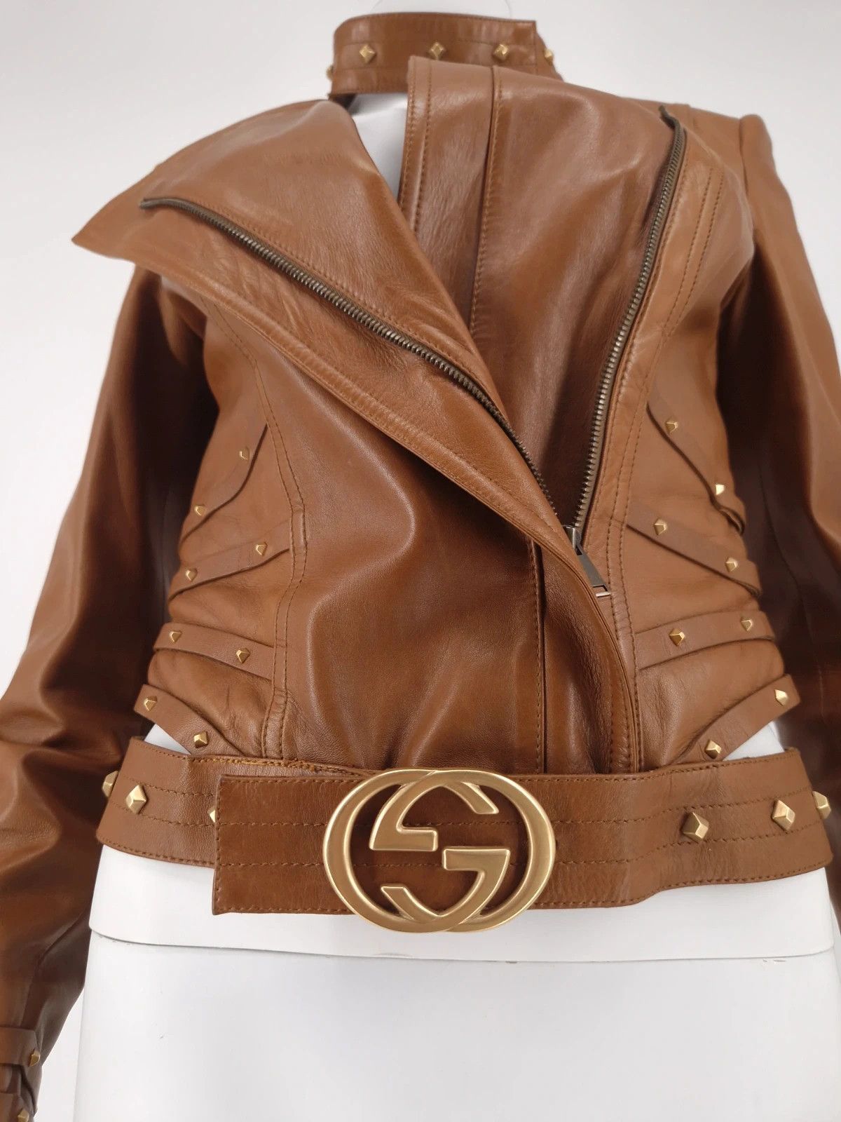 Gucci Gucci by TF SS2004 Leather Jacket Size S / US 4 / IT 40 - 3 Thumbnail