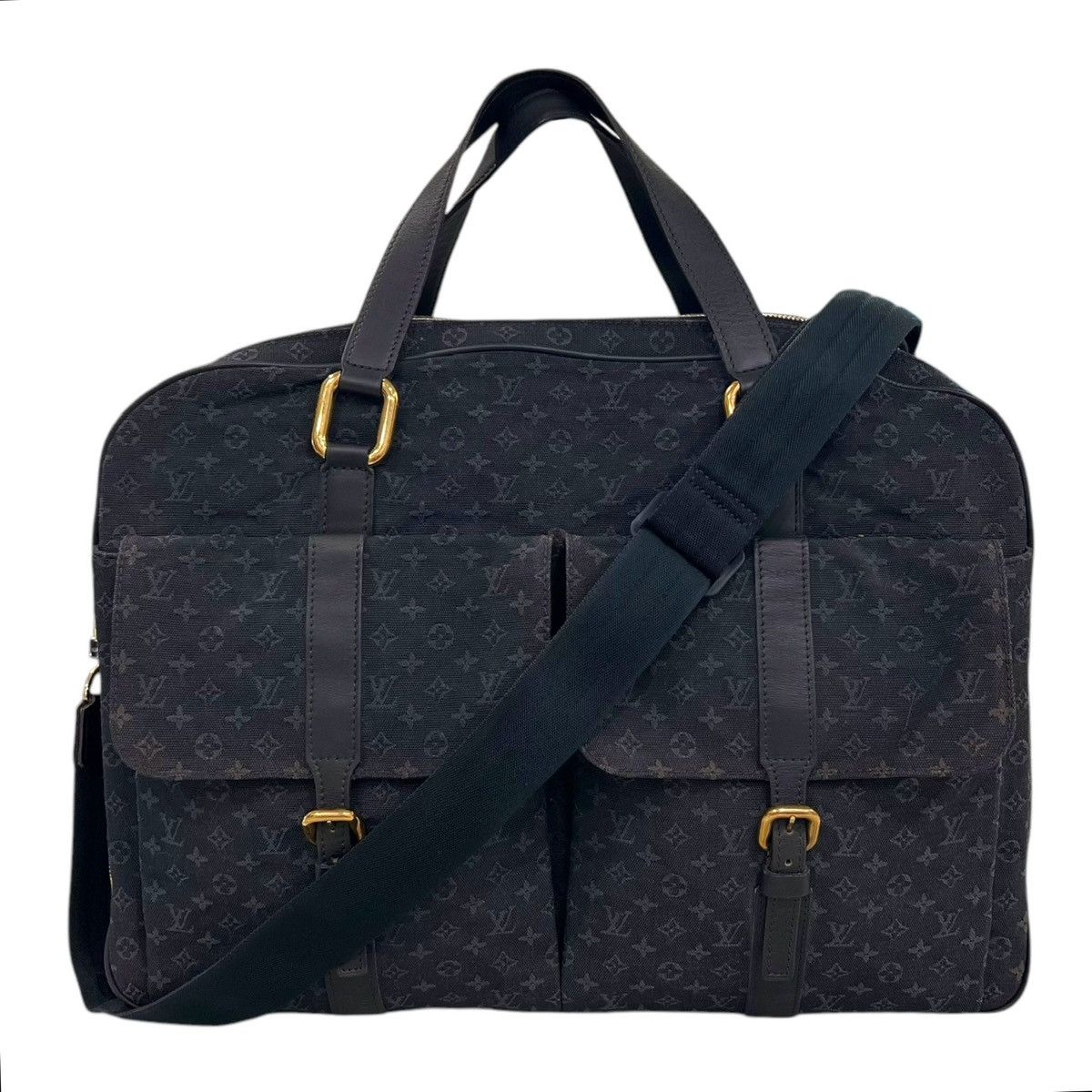 Louis Vuitton Mini Lin Monogram Claudine Duffle Bag in Blue, Men's