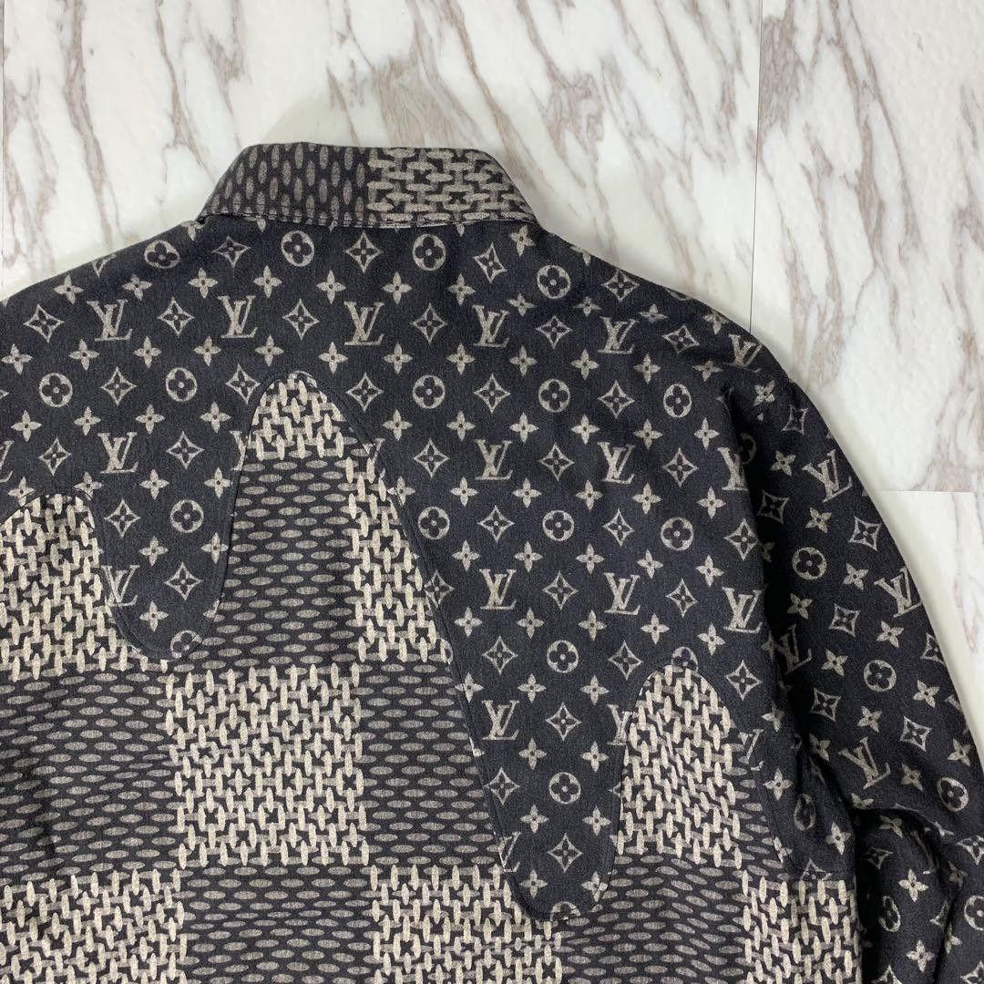 Louis Vuitton × Nigo LOUIS VUITTON x NIGO Monogram Flannel Shirt Black L Size US L / EU 52-54 / 3 - 12 Thumbnail