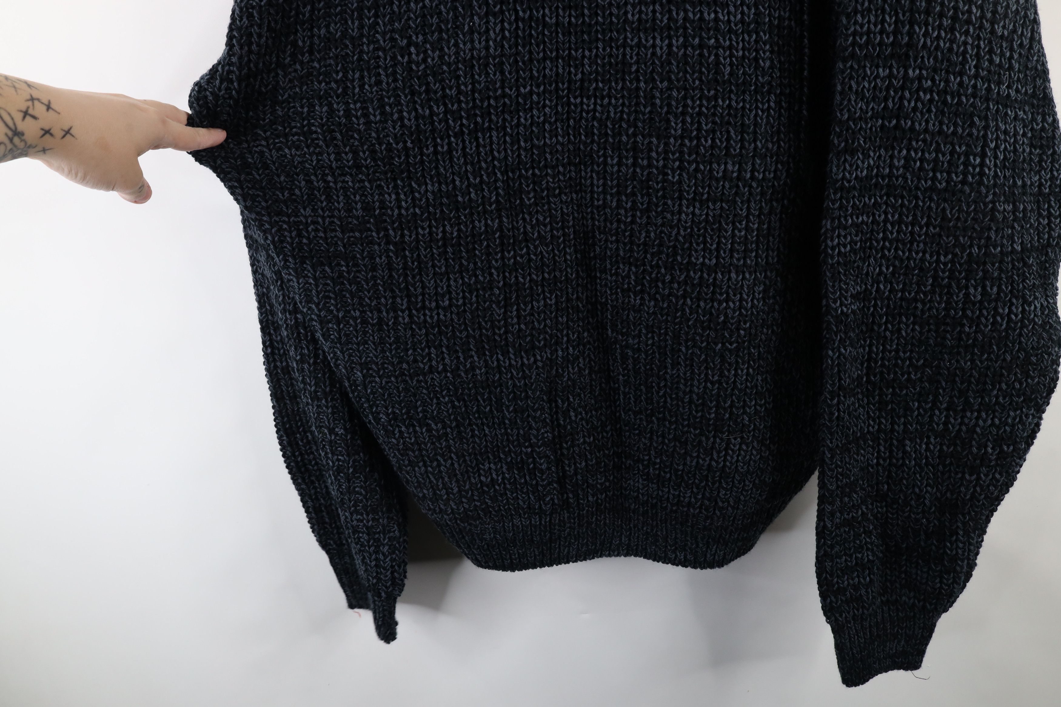 Vintage Deadstock Vintage 90s Streetwear Ribbed Knit Sweater Blue Size US XXL / EU 58 / 5 - 6 Thumbnail