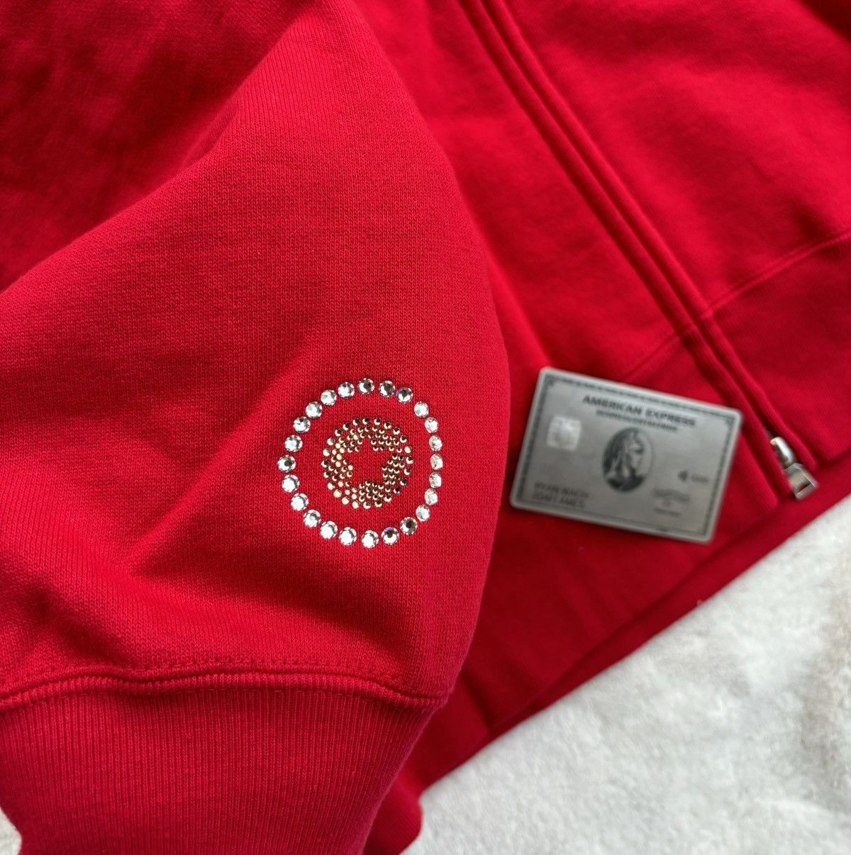 Bape Bape x Swarovski Red/Camo Shark Zip Hoodie Size US XL / EU 56 / 4 - 3 Thumbnail