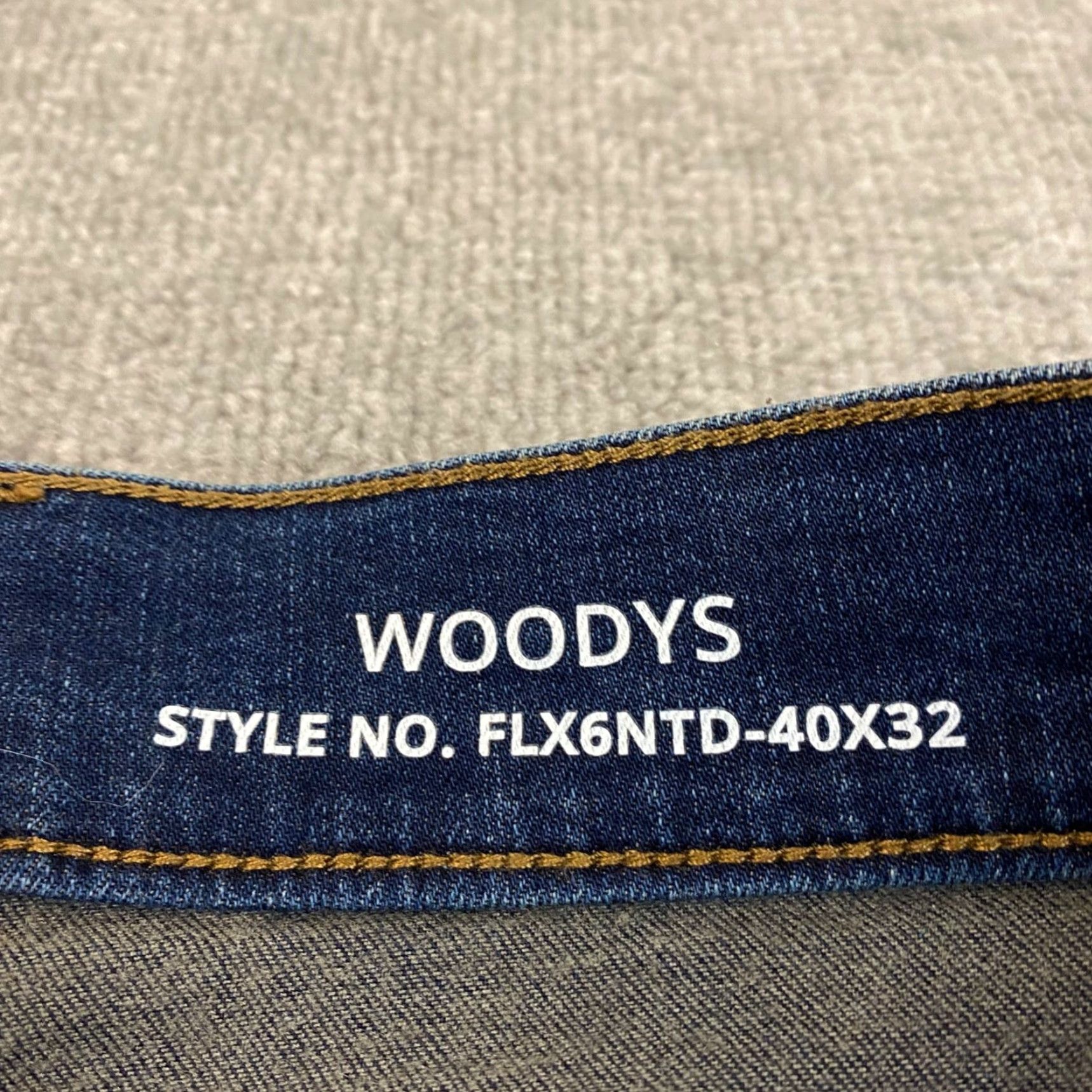 Denime Mugsy Woodys Jeans Mens 40x32 Straight Denim Medium Wash Blue Stretch Regular 5-Pocket Classic Outdoor Mens Jeans Size US 30 / EU 46 - 3 Thumbnail