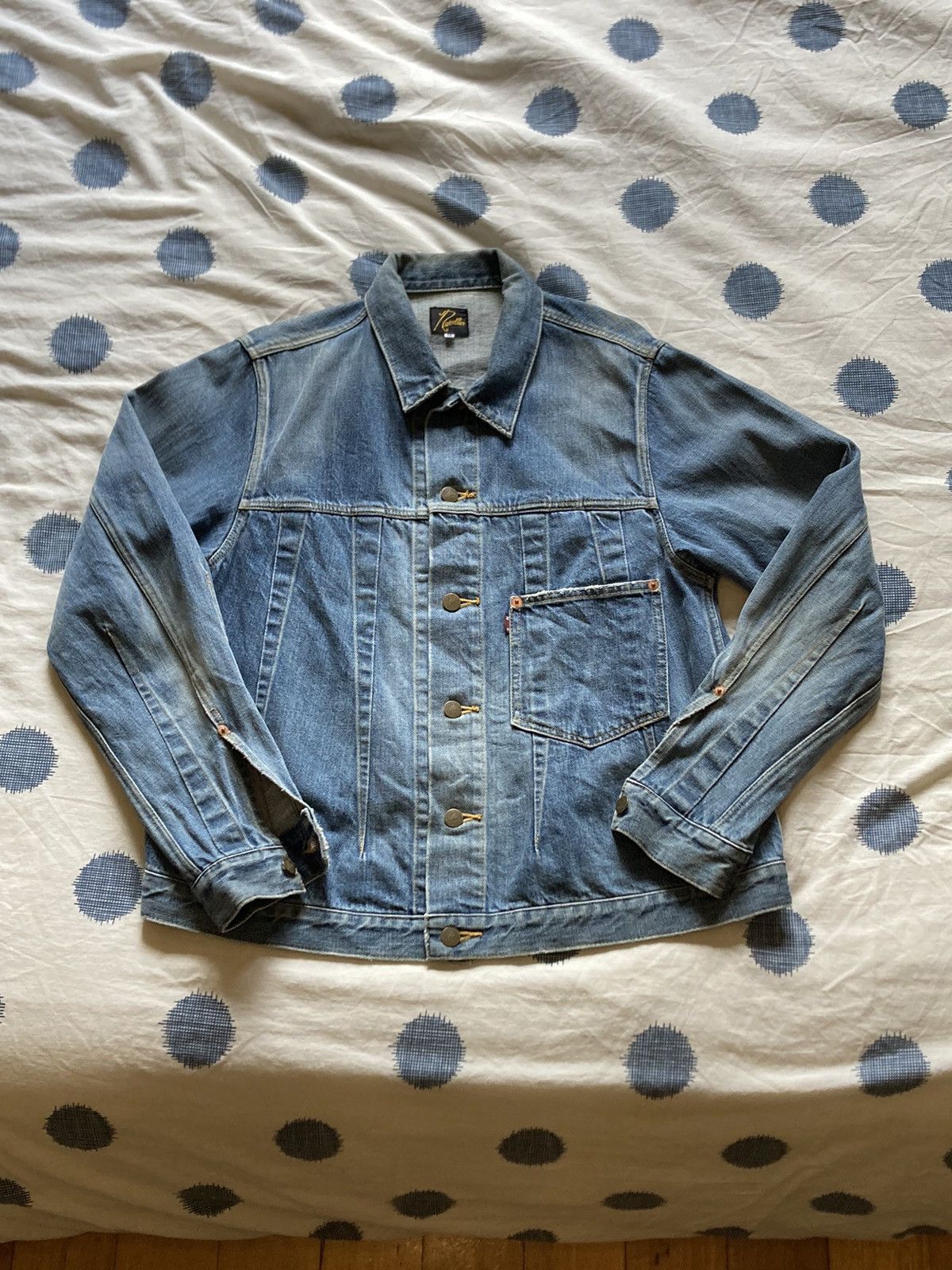 image of Needles Darts Jean Jacket in Blue, Men's (Size Medium)
