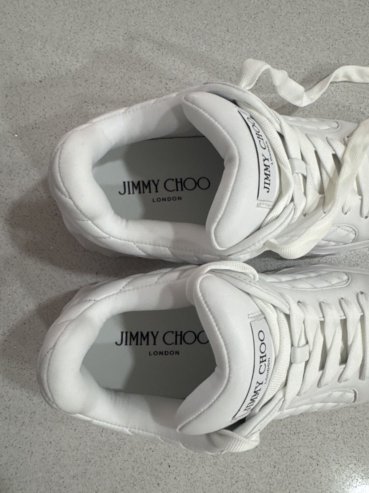 Jimmy Choo Jimmy Choo White Sneakers Size US 10.5 / EU 43-44 - 5 Thumbnail