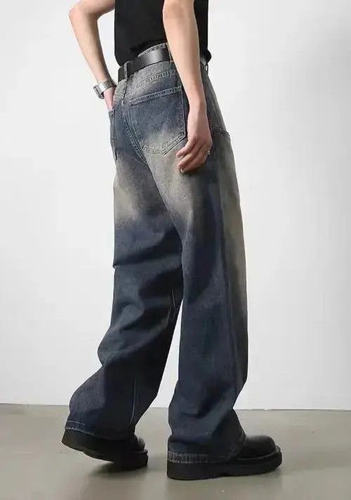 Japanese Brand Retro distressed blue washed patchwork pocket jeans Size US 30 / EU 46 - 2 Thumbnail