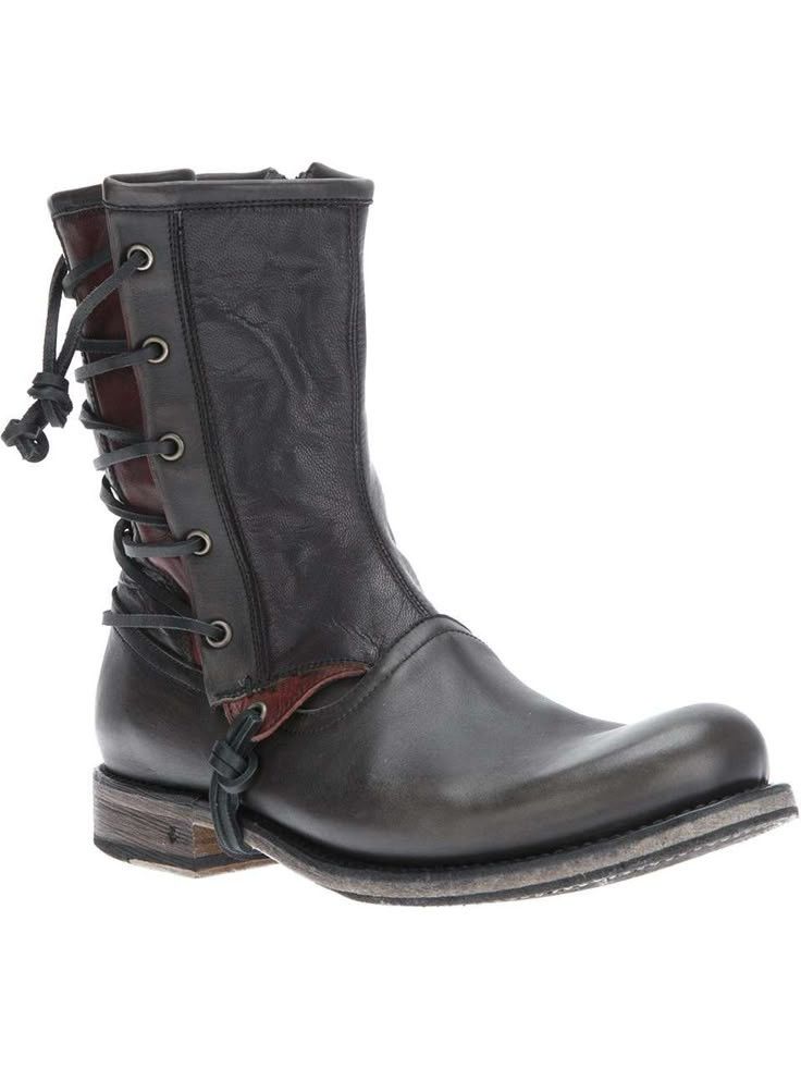 John Varvatos Laced Engineer Boots