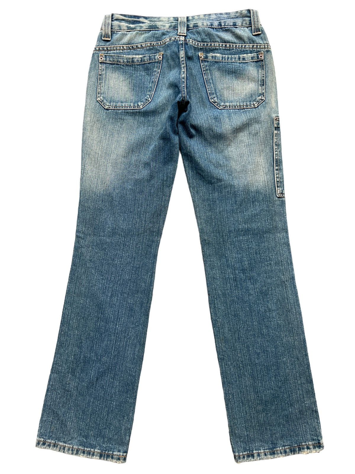 Japanese Brand Vintage Japanese Distressed Patchwork Lowrise Jeans 31x31 Size 31" - 3 Thumbnail