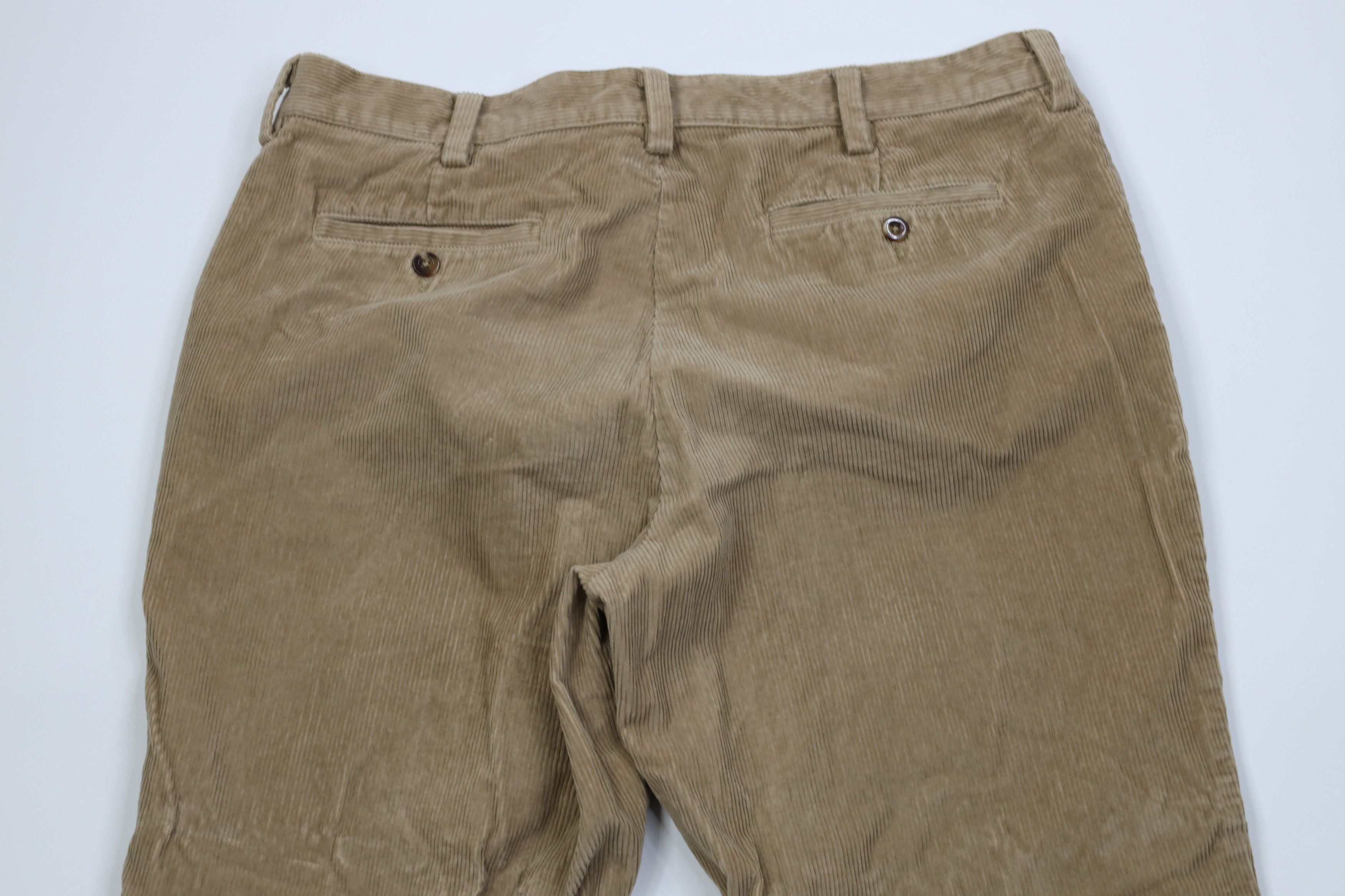 L.L. Bean Vintage 90s Y2K LL Bean Wide Leg Corduroy Chino Pants Beige Size US 38 / EU 54 - 9 Thumbnail