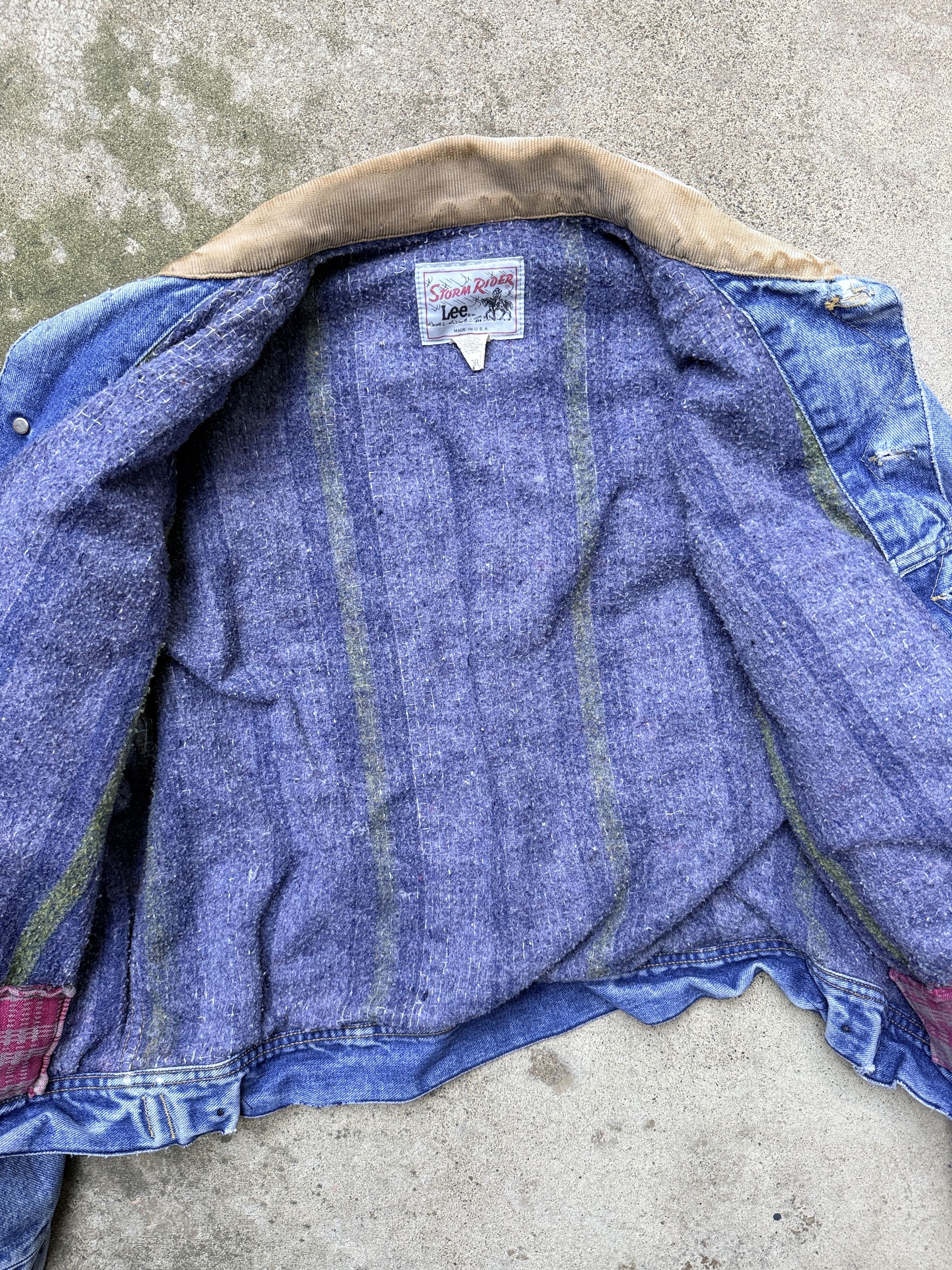 Lee vintage lee storm rider denim jacket jean blanket lined xl Size US XL / EU 56 / 4 - 5 Thumbnail
