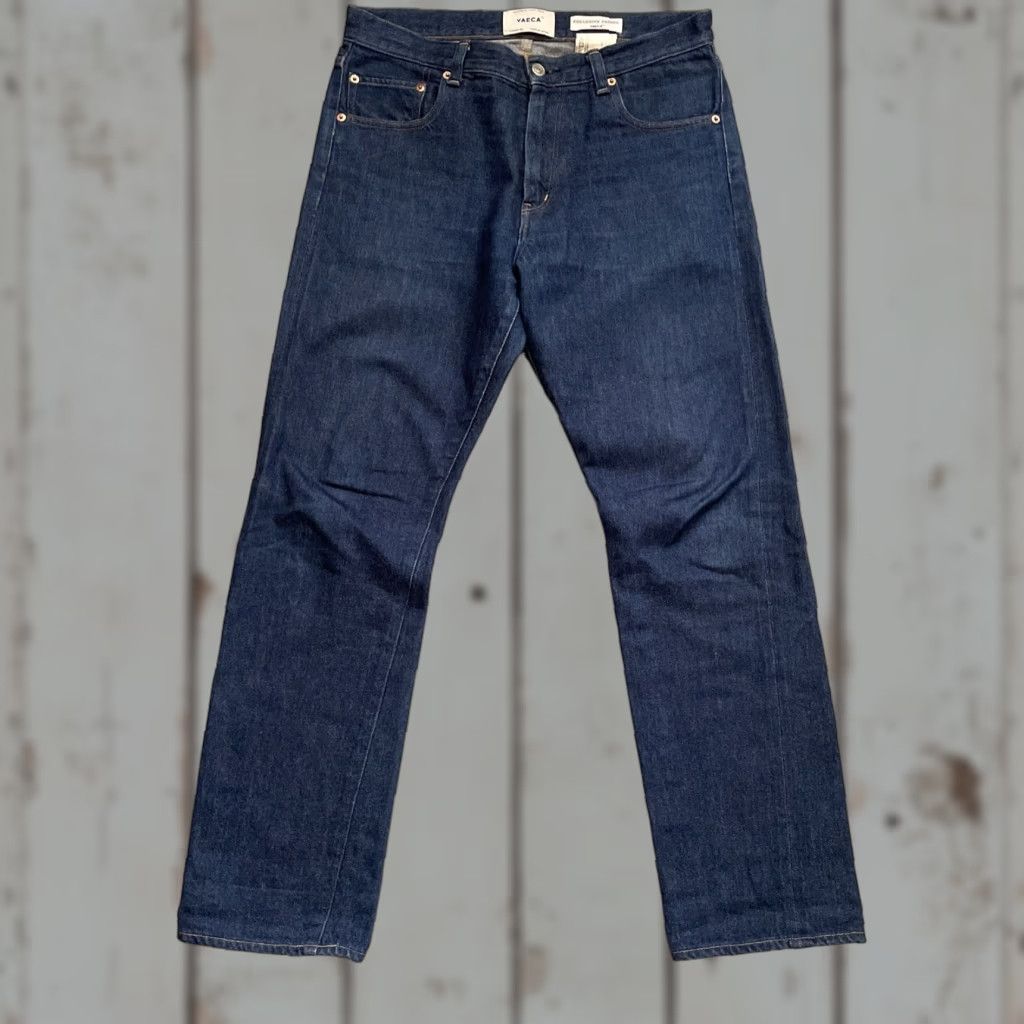 Denime VINTAGE Yaeca Jeans Indigo Denim Selvedge Fukubu Made In Japan 33 Jeans Mens Blue 90s Heritage Workwear Japanese (if 90s) Size US 33 - 1 Thumbnail