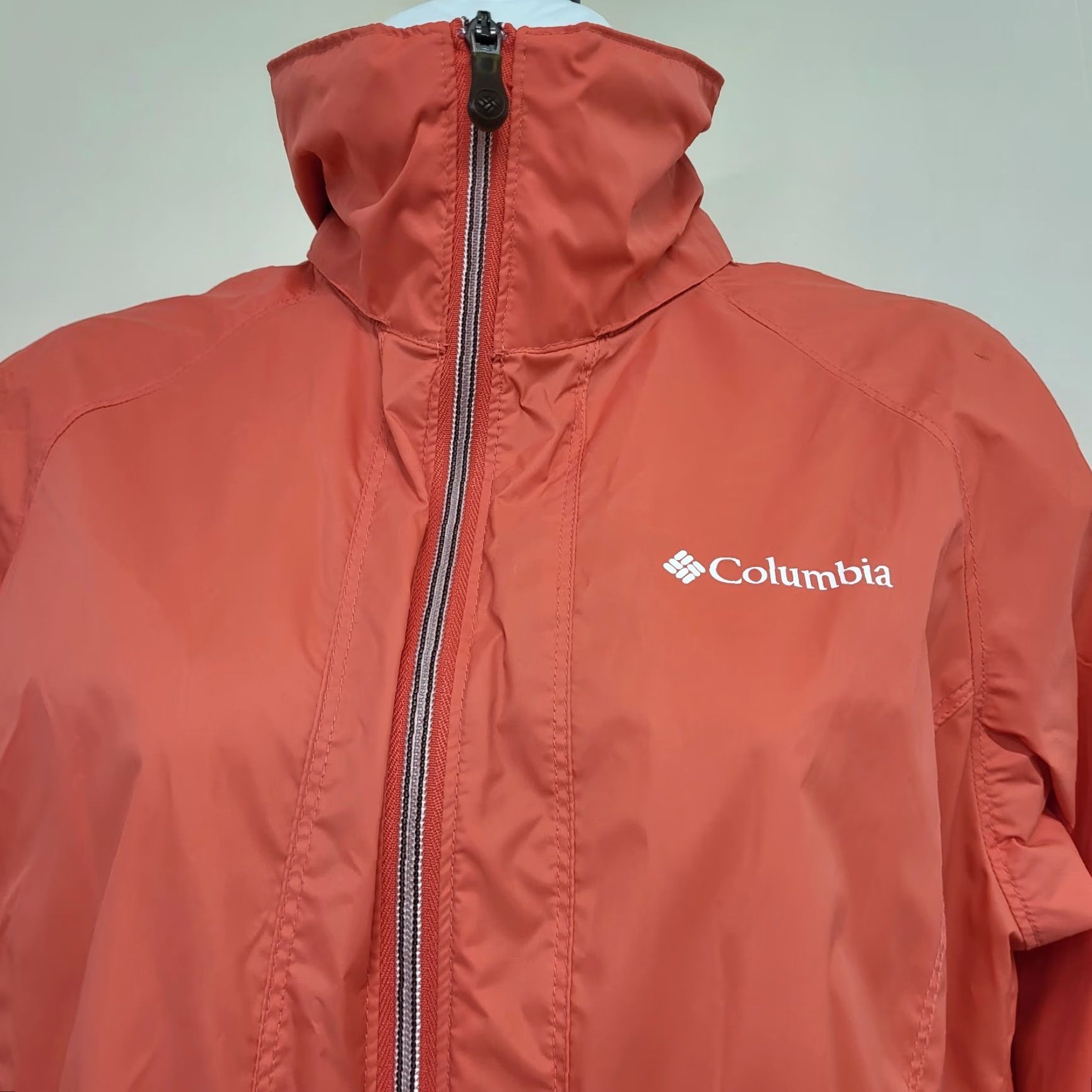 Rains Columbia Jacket Women's Small Coral Hooded Rain Suit Outdoor Hiking School Windbreaker Size S / US 4 / IT 40 - 6 Thumbnail