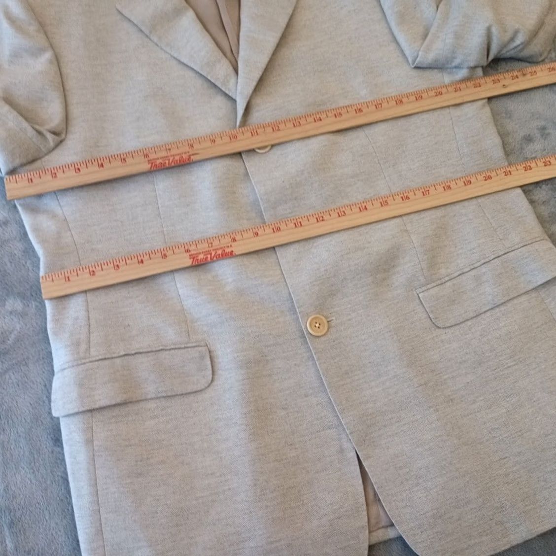 Lubiam Lubiam Blazer Mens 52 Gray Silk Wool Blend Three Button Double Vent Notch Lapel Dry Clean Only Solid 2 Piece Vintage No Mens Size 52R - 5 Thumbnail