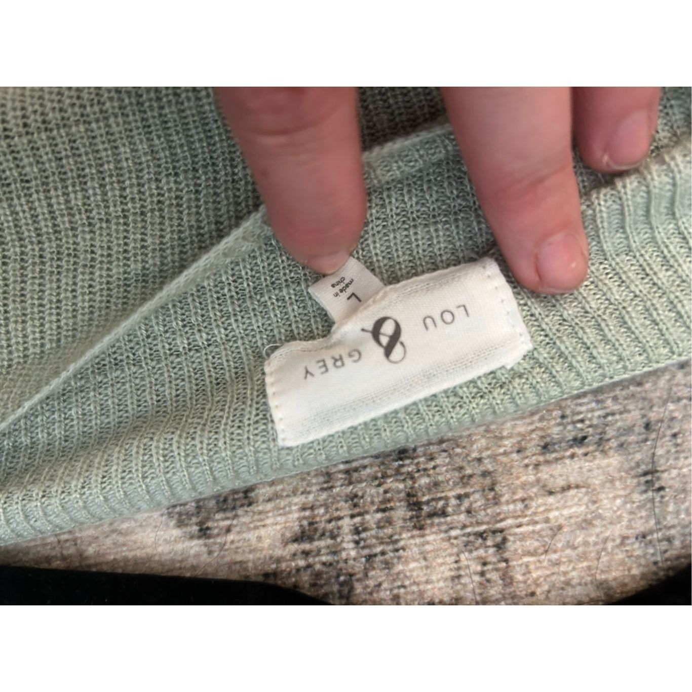 Lou & Grey Lou & Grey Sage Green Pullover Long Sleeve Sweater Nylon Ray Size L / US 10 / IT 46 - 4 Thumbnail
