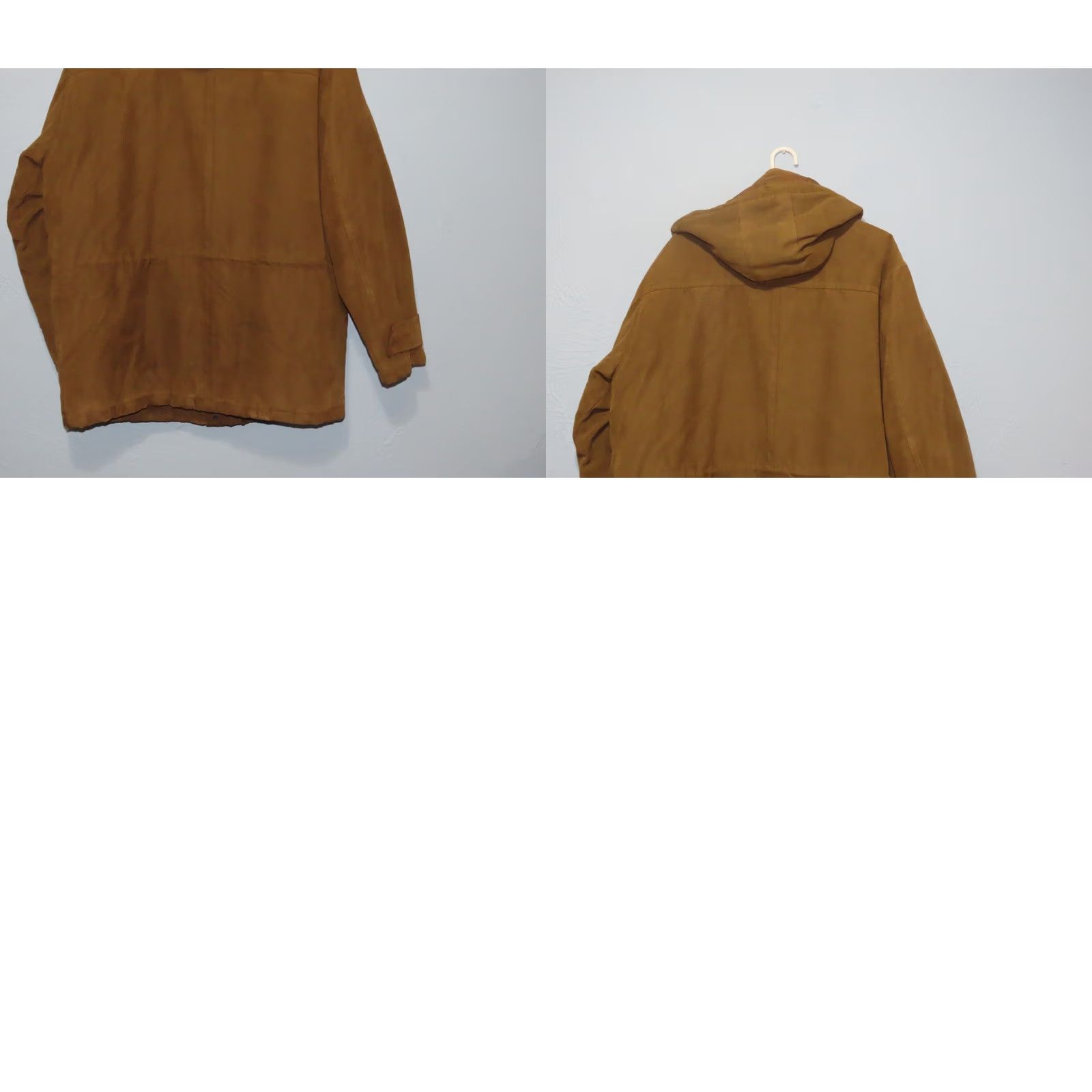 Vintage John Henry Men's L Faux Suede Hooded Brown Winter Coat Jacket Size US L / EU 52-54 / 3 - 8 Thumbnail