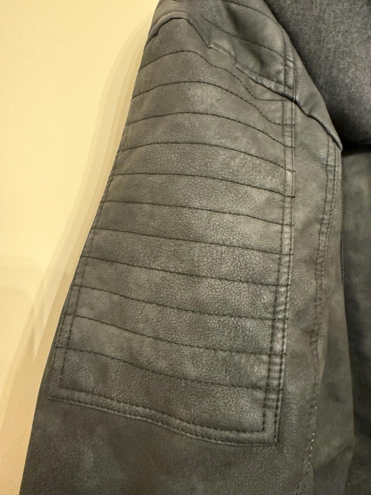 Levi's Men’s Hooded Faux Leather Motorcycle Jacket Grey L Size US L / EU 52-54 / 3 - 4 Thumbnail
