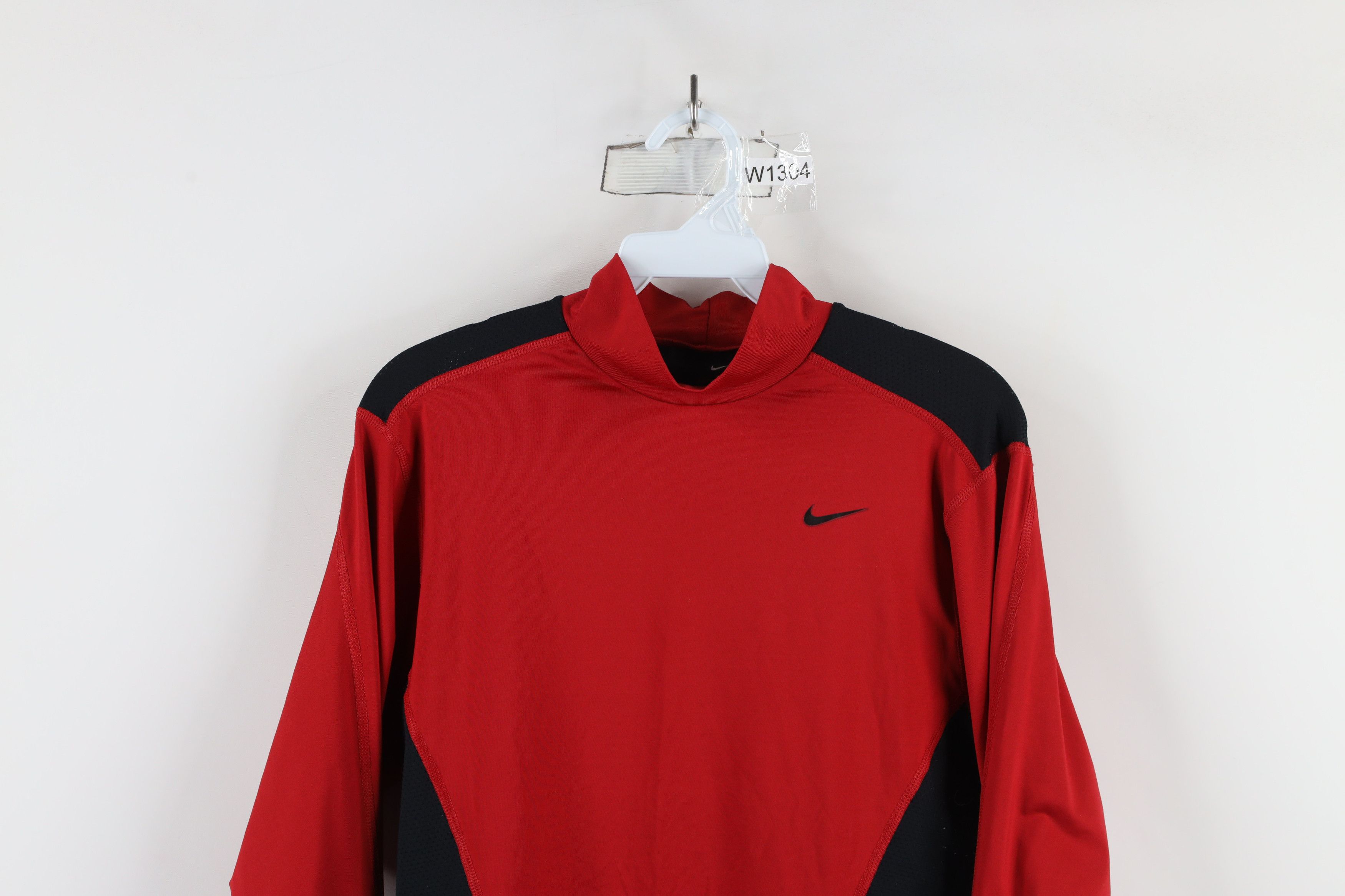 Nike × Vintage Vintage Nike Swoosh Compression Vented Mock Neck T-Shirt Size US L / EU 52-54 / 3 - 2 Thumbnail