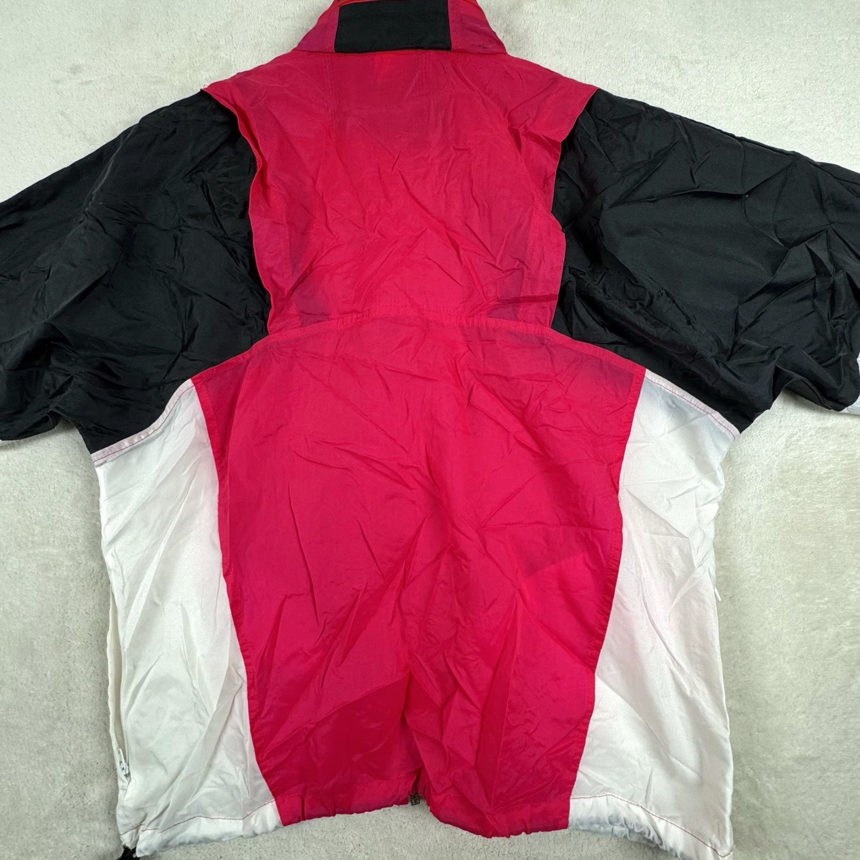 Nike VINTAGE Nike Windbreaker Jacket M Men Zip Hooded Black White Pink Neon 90s 80s Sports Geometric Pattern"} Size US M / EU 48-50 / 2 - 3 Thumbnail