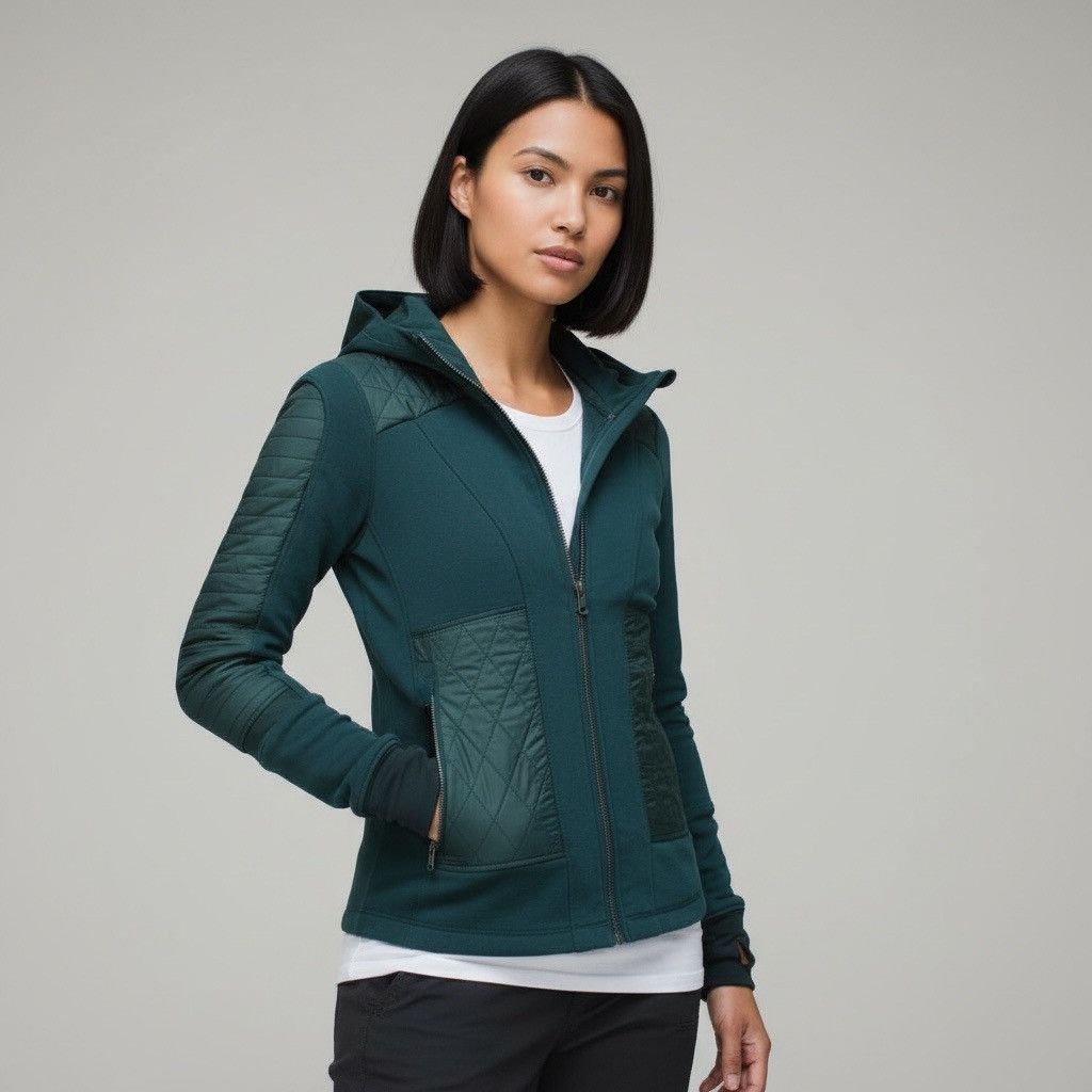 Lululemon LULULEMON FLEECY KEEN II QUILTED JACKET REMOVABLE HOOD Green Size S / US 4 / IT 40 - 3 Thumbnail