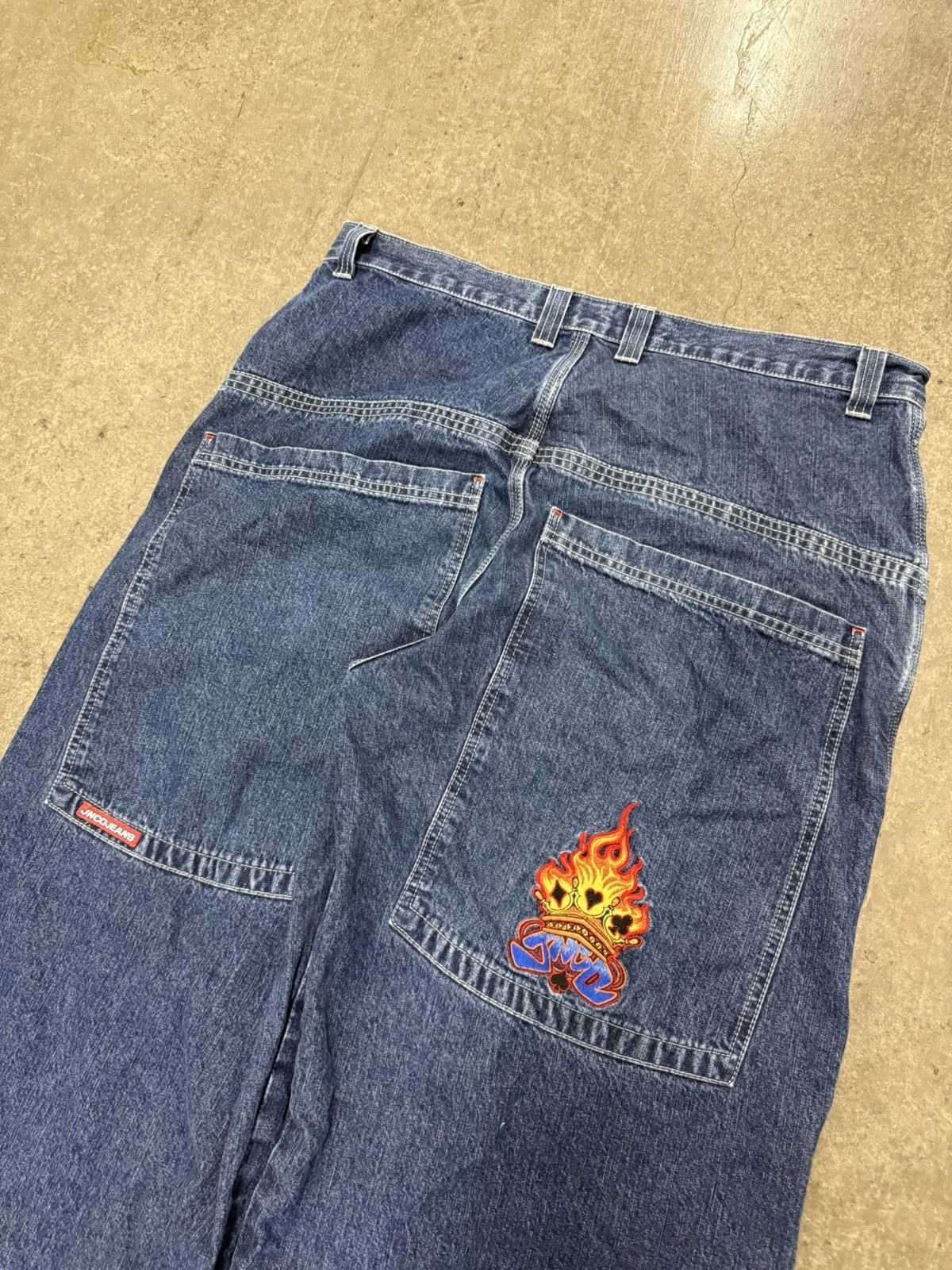 JNCO Vintage 2000s Jnco Flaming Spades Size US 38 / EU 54 - 1 Thumbnail