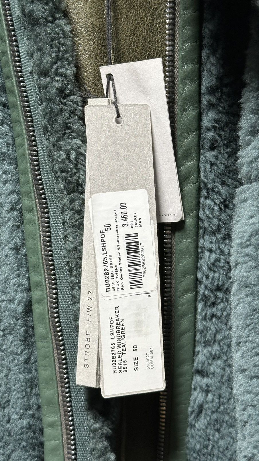 Rick Owens Rick Owens FW22 STROBE Sealed Windbreaker in Shearling(50IT) Size US M / EU 48-50 / 2 - 12 Thumbnail