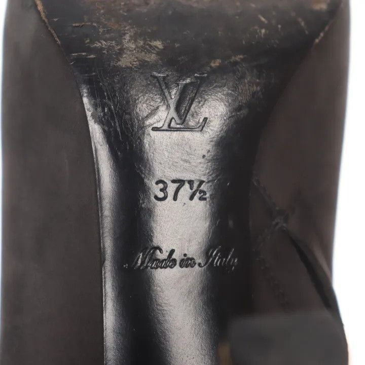 Louis Vuitton Louis Vuitton Black Suede High Heels for Women -2508 Size US 8 / IT 38 - 4 Thumbnail