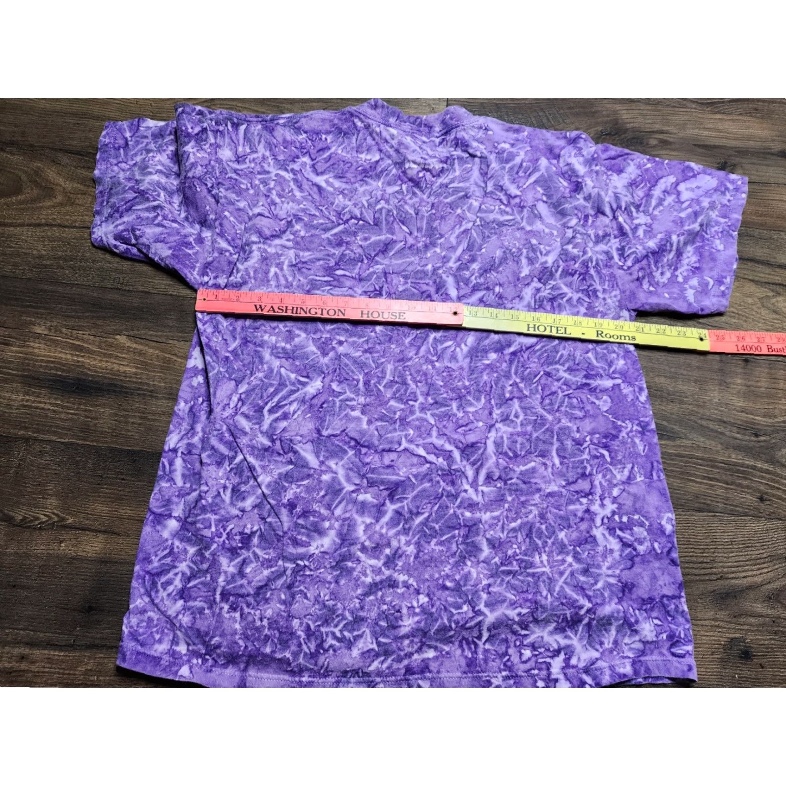 Tultex VINTAGE Tultex BAYSIDE MIAMI Tie Dye T-Shirt XL Purple Embroidered 90s Beach Mens Size US XL / EU 56 / 4 - 3 Thumbnail