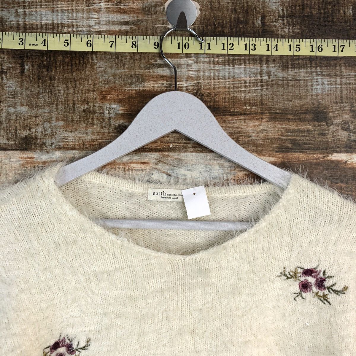 Homespun Knitwear × Japanese Brand DLL Earth Music & Econology Ivory Knitwear #C226 Size S / US 4 / IT 40 - 4 Thumbnail