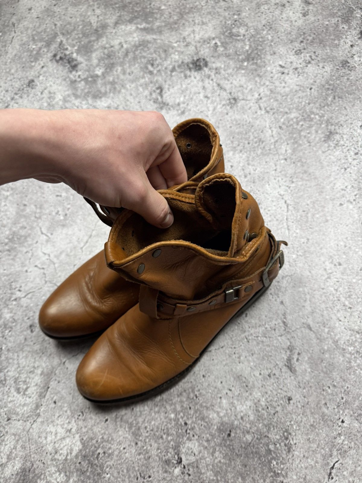 Japanese Brand A.S.9.8 Buffalo Style Studded Belted Boots Leather Japanese Size US 8 / EU 41 - 11 Thumbnail