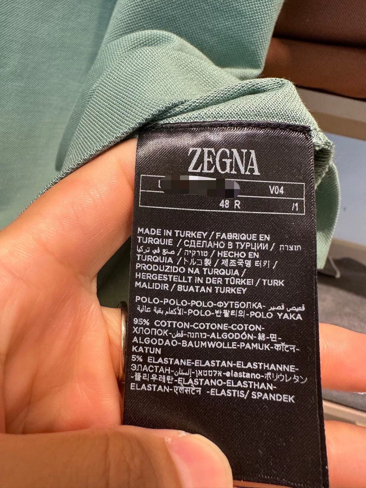 Ermenegildo Zegna Zegna Mens Green Polo Shirt Size US M / EU 48-50 / 2 - 8 Thumbnail