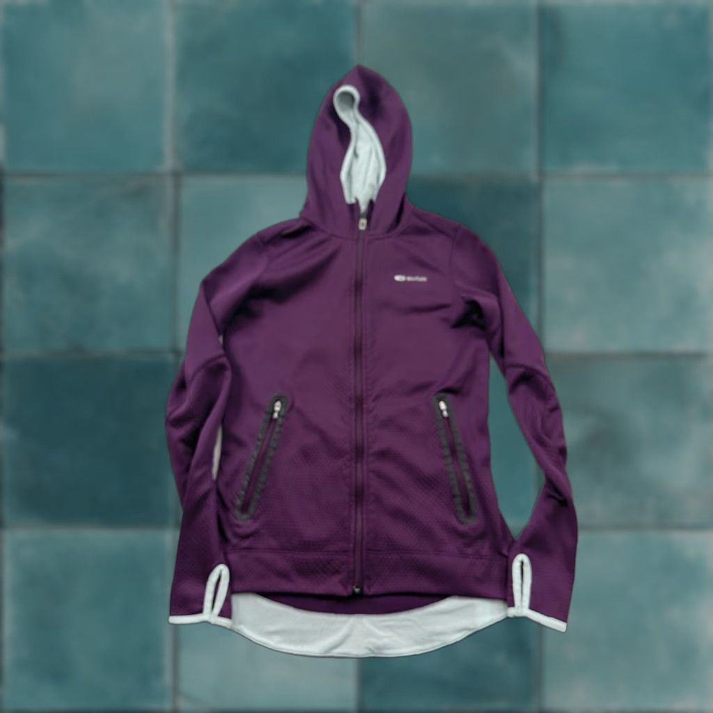 Vintage VINTAGE is not applicable here. Sugoi Jacket Womens XS Purple Fleece Lined Full Zip Hooded Cycling Thumb Holes Size M / US 6-8 / IT 42-44 - 1 Thumbnail
