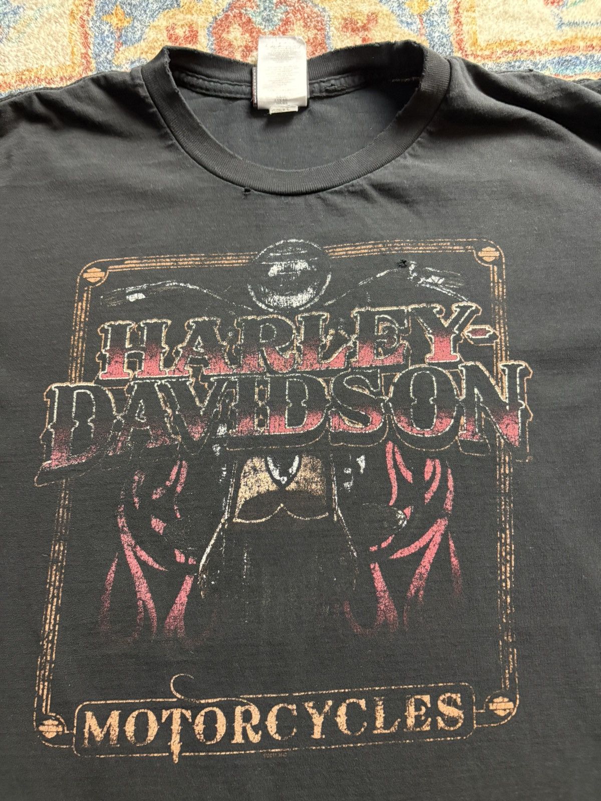 Harley Davidson Harley Davidson Biker DISTRESSED T-shirt Size XL Size US XL / EU 56 / 4 - 5 Thumbnail