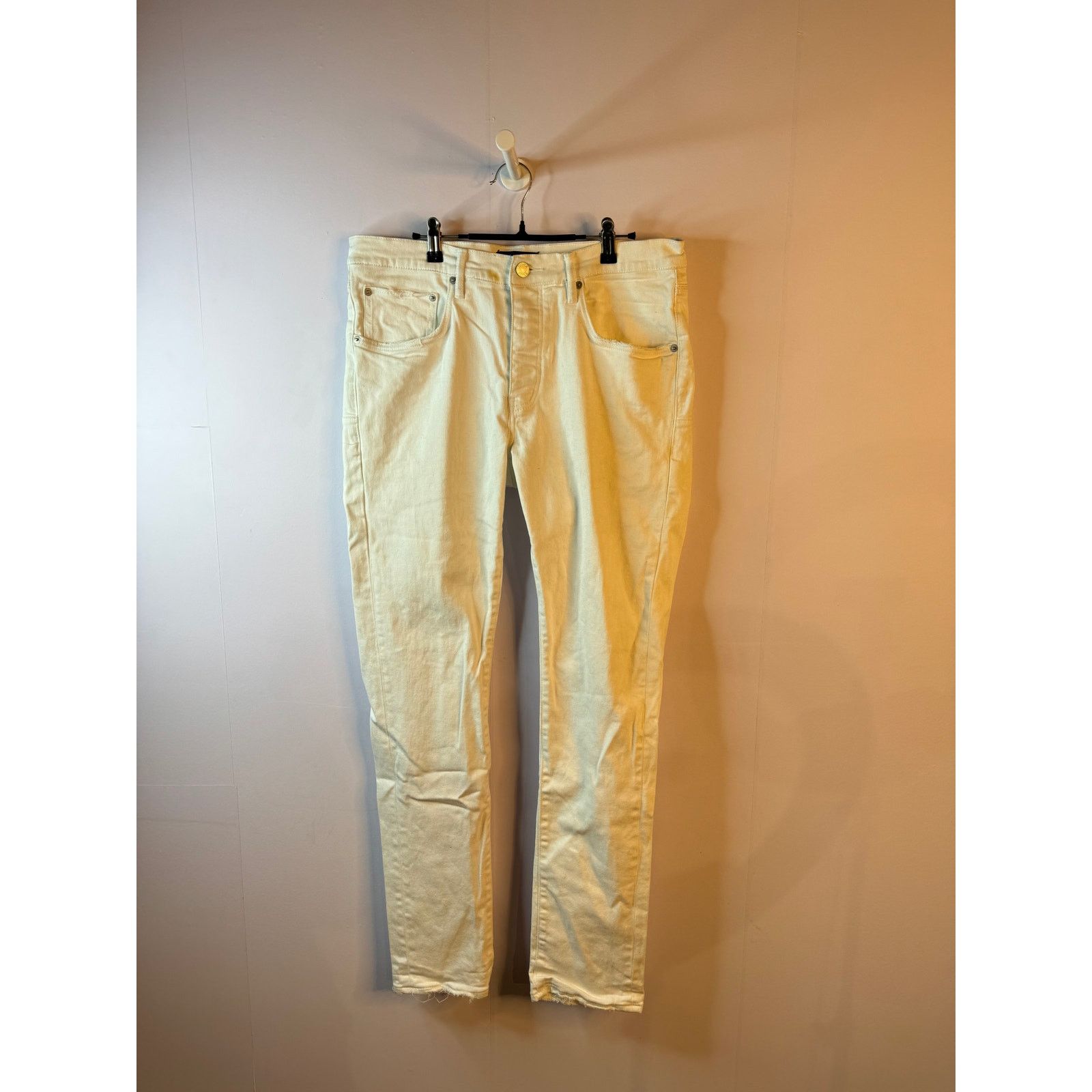 Purple Brand Purple Jeans White Plain Used 36 Size US 36 / EU 52 - 1 Thumbnail